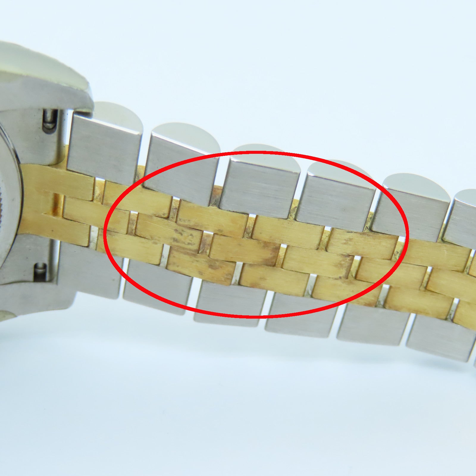 ROLEX Oyster Perpetual 18K黄金/不锈钢手表自动机芯金色