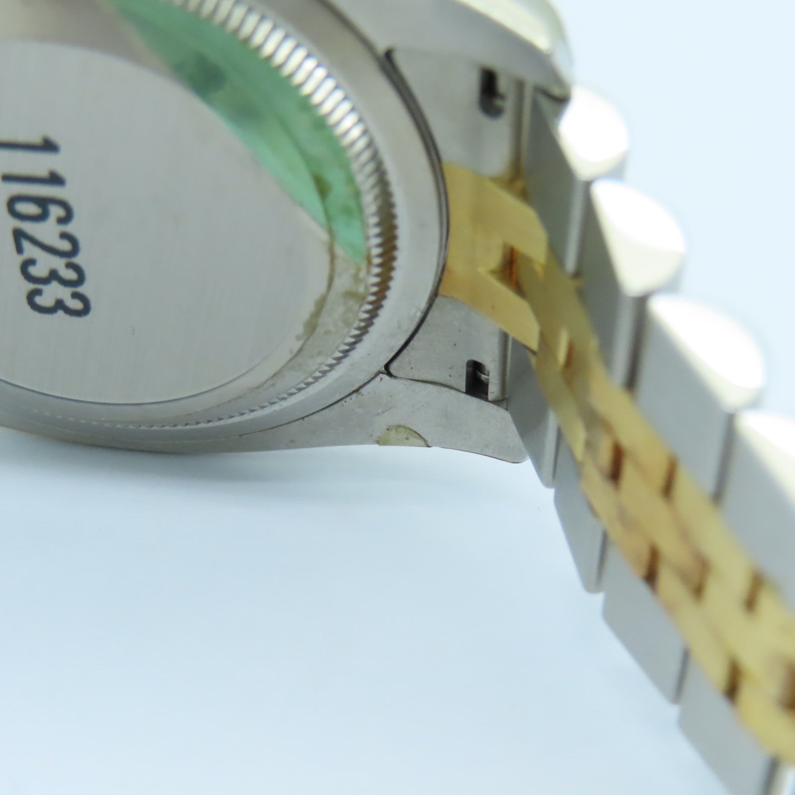 ROLEX Oyster Perpetual 18K黄金/不锈钢手表自动机芯金色