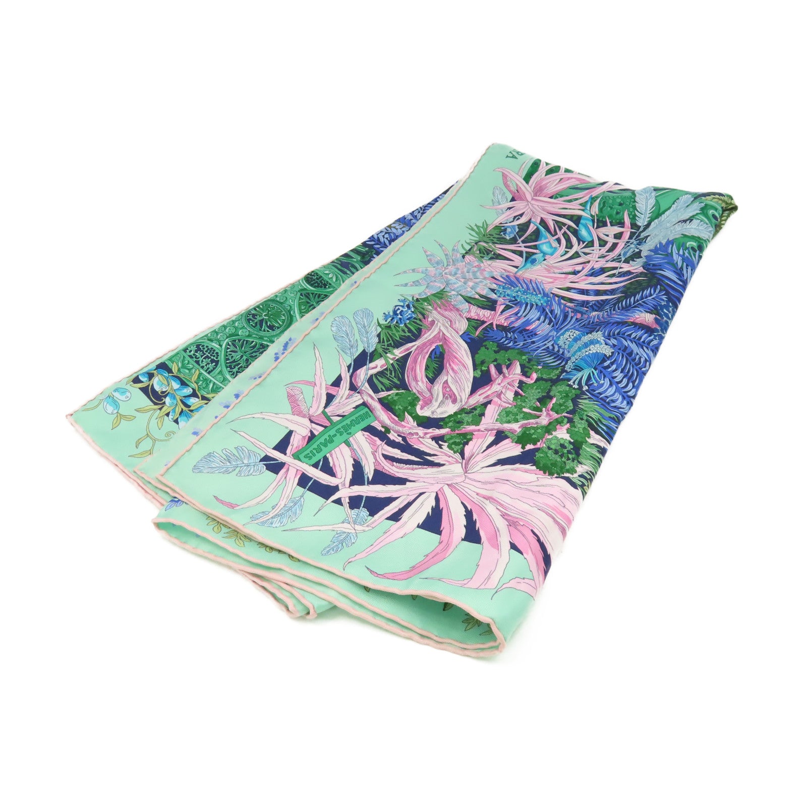 HERMES 【激減優惠】絲質Scarf 90x90絲巾綠色/藍色/彩色