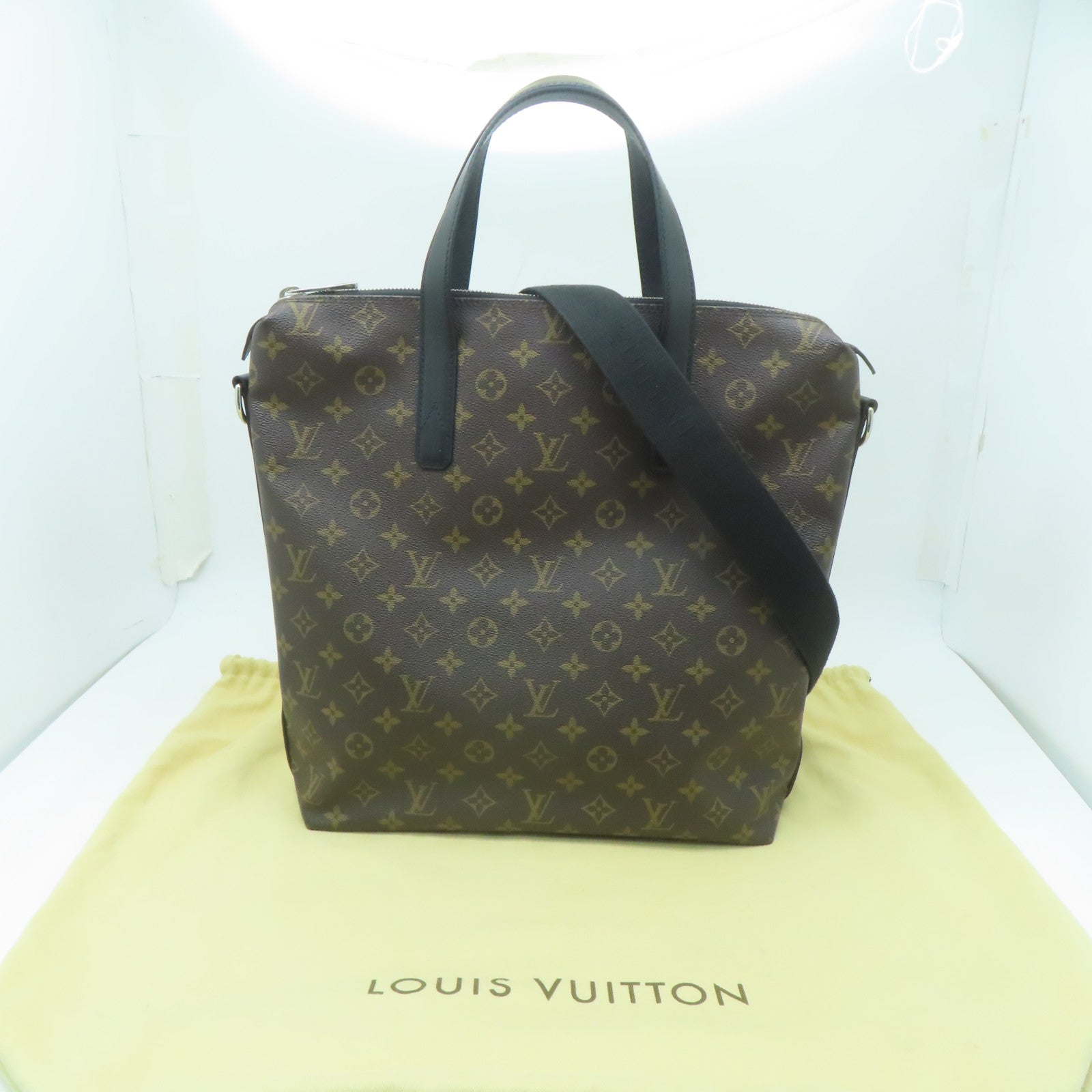 LOUIS VUITTON Monogram Kitan金扣手挽肩背兩用袋啡色