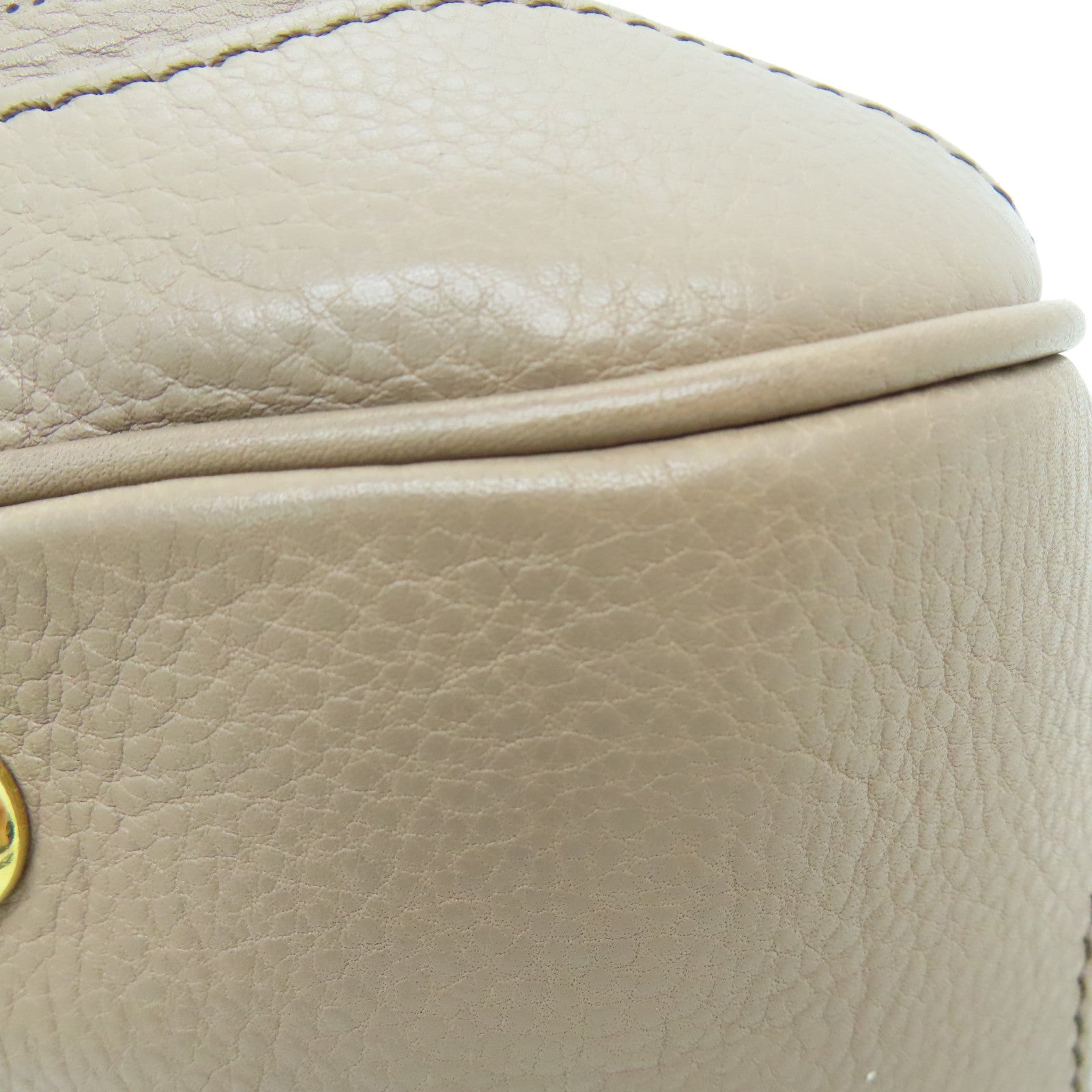 LOUIS VUITTON Mahina Solar PM Shoulder Bag金扣肩背袋杏色