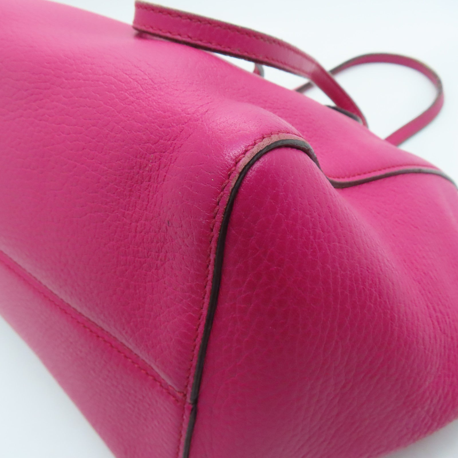 GUCCI cowhide leather Tote Bag hand bag pink