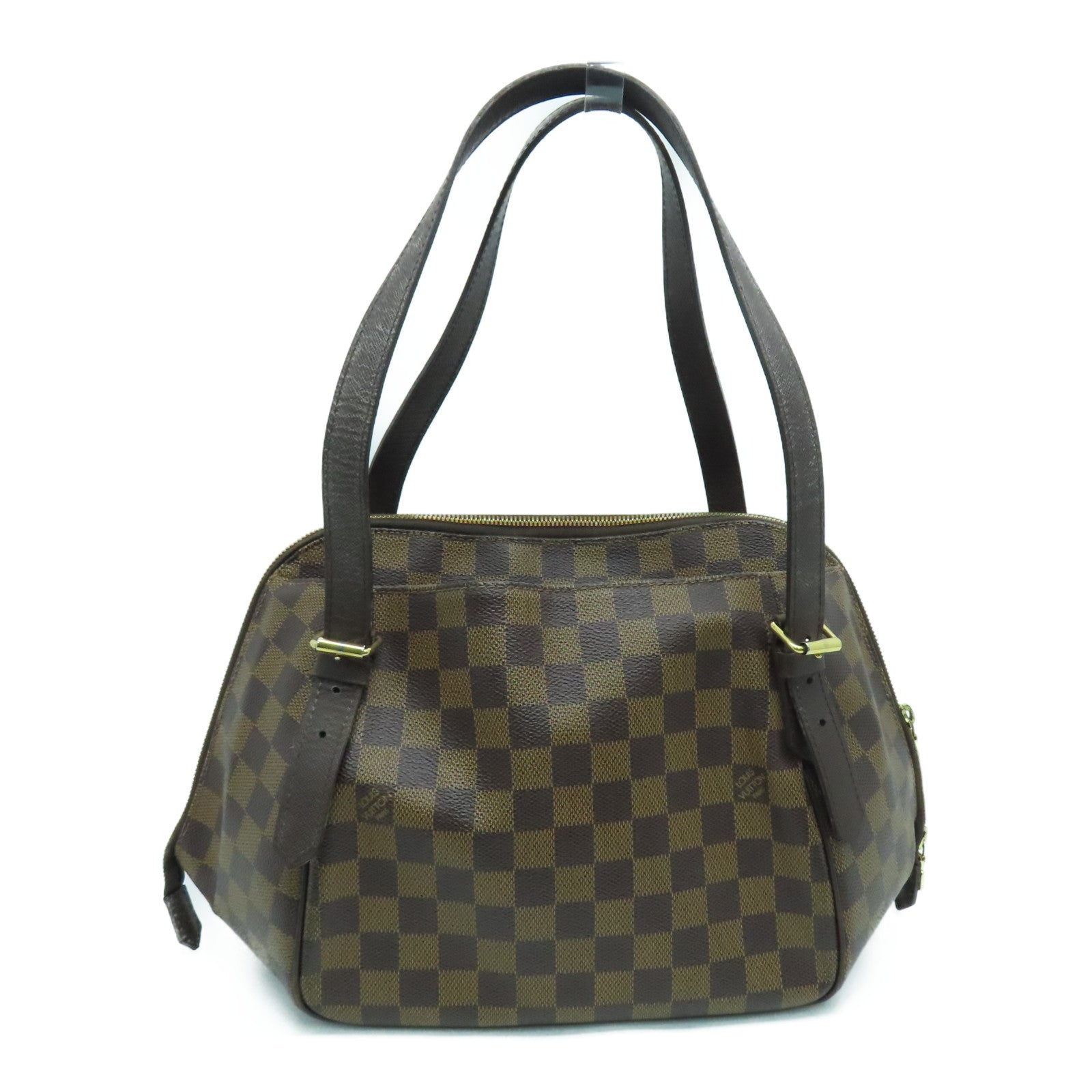 LOUIS VUITTON Damier Belem PM Hand Bag金扣手挽袋啡色