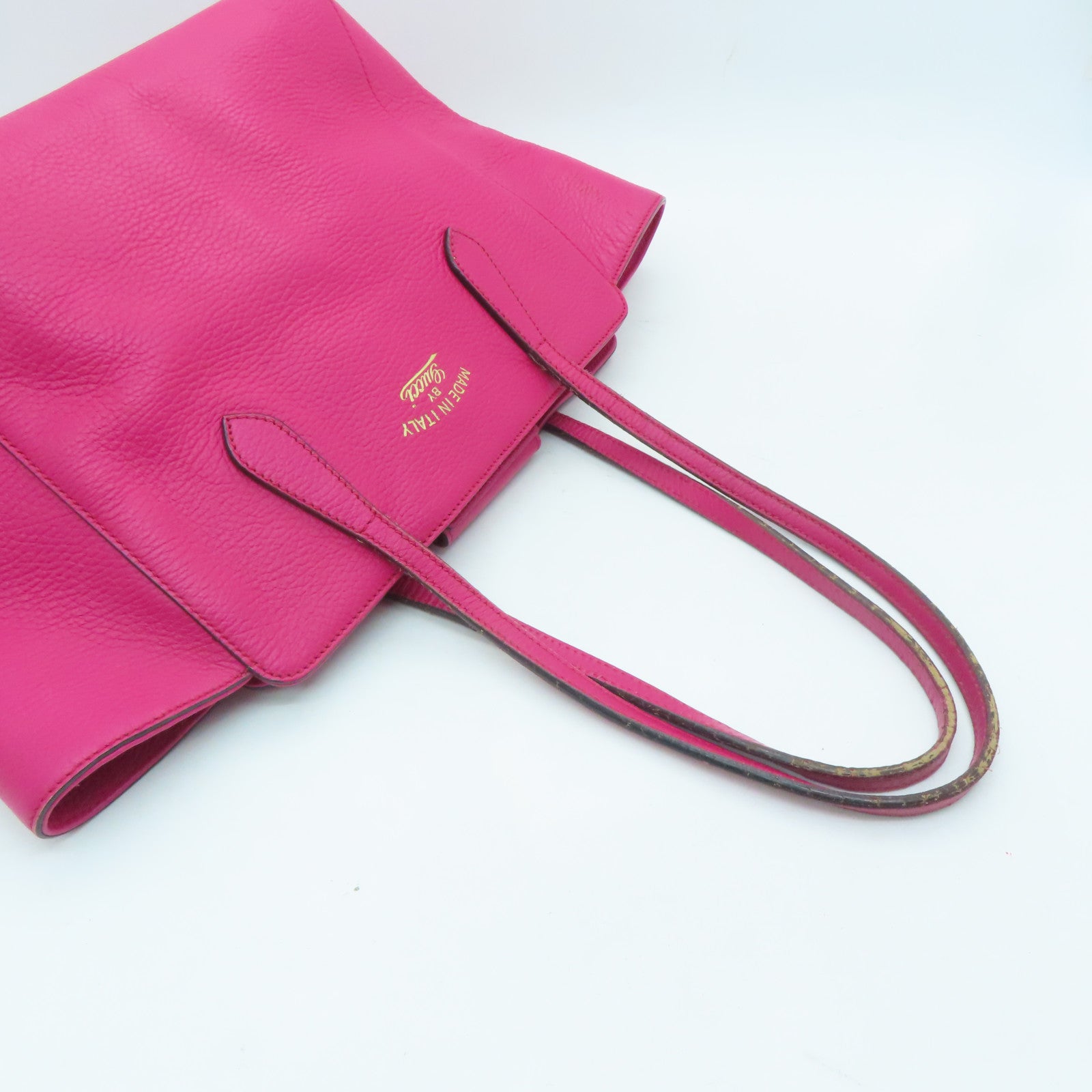 GUCCI cowhide leather Tote Bag hand bag pink