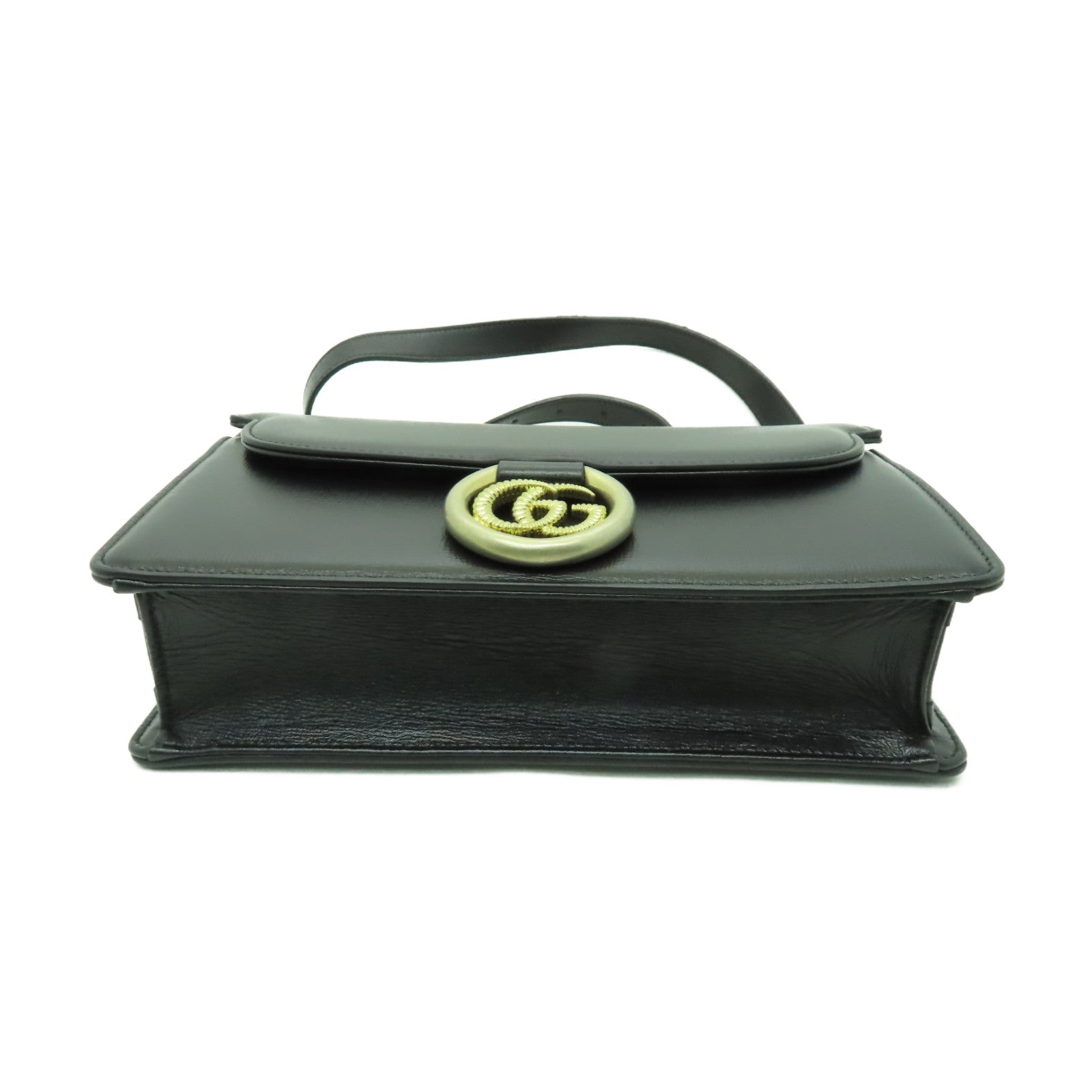 GUCCI 【激減優惠】牛皮皮革Shoulder Bag金扣肩背袋黒色