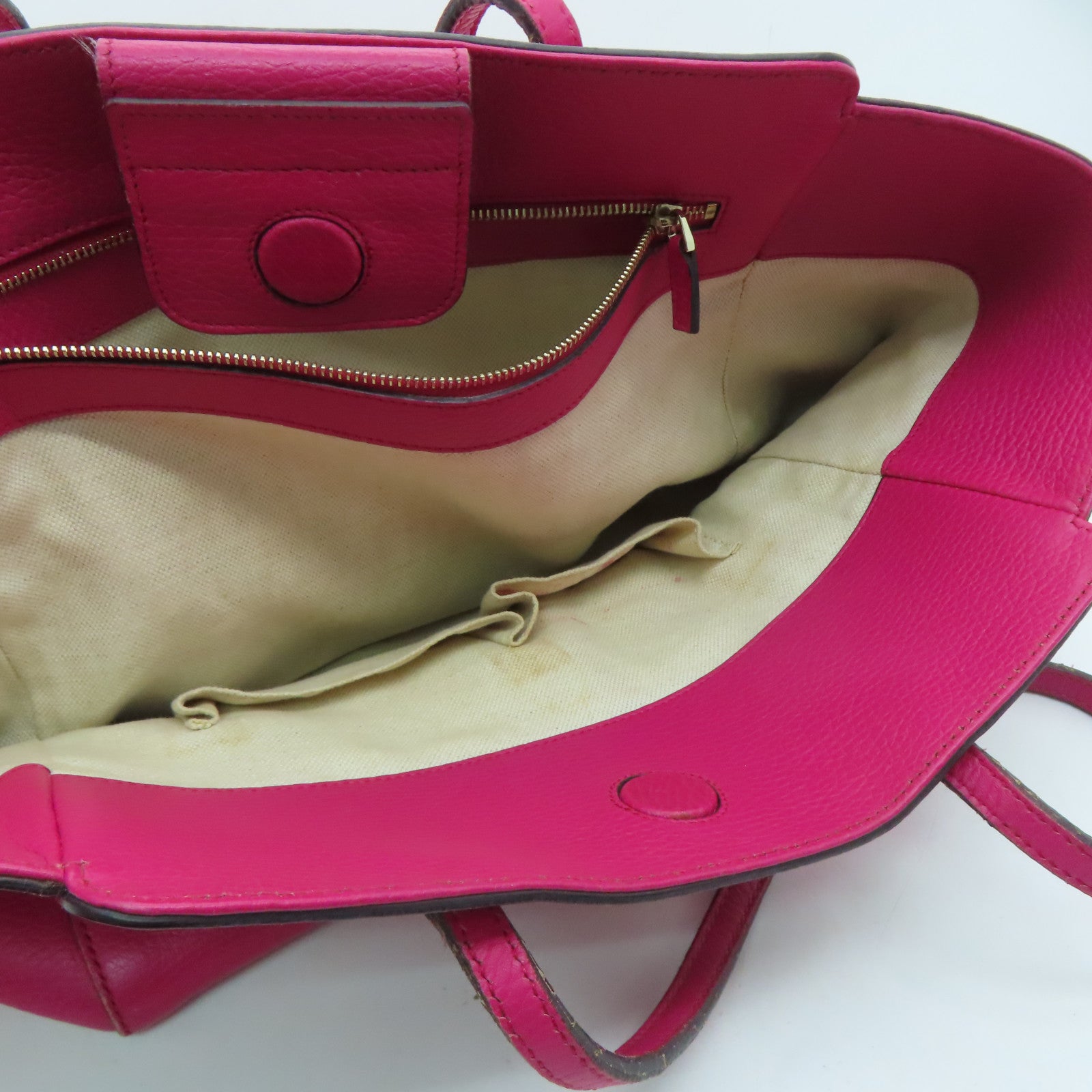 GUCCI cowhide leather Tote Bag hand bag pink
