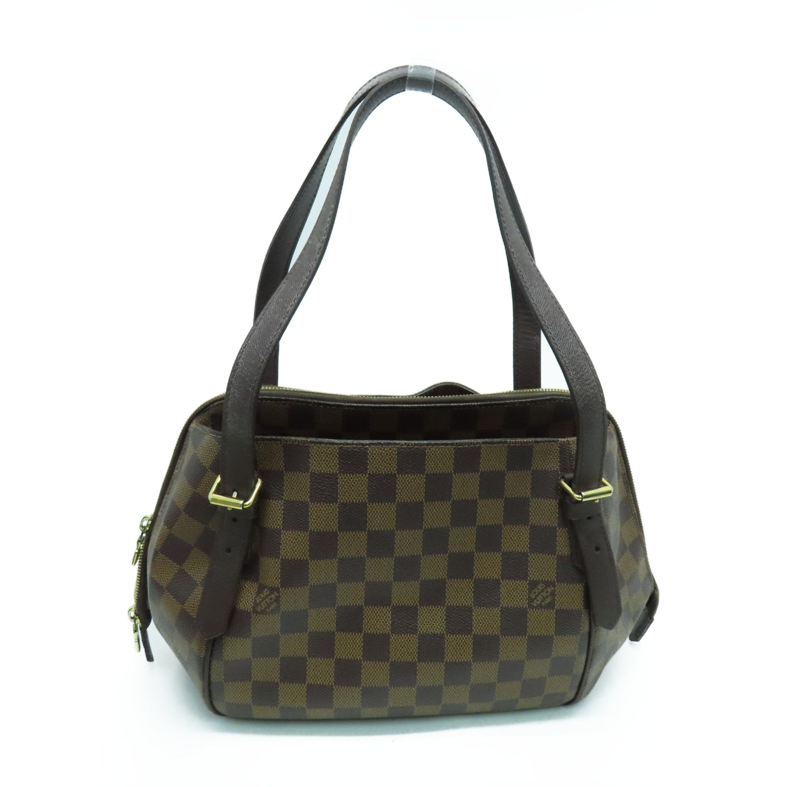 LOUIS VUITTON Damier Belem PM Hand Bag金扣手挽袋啡色