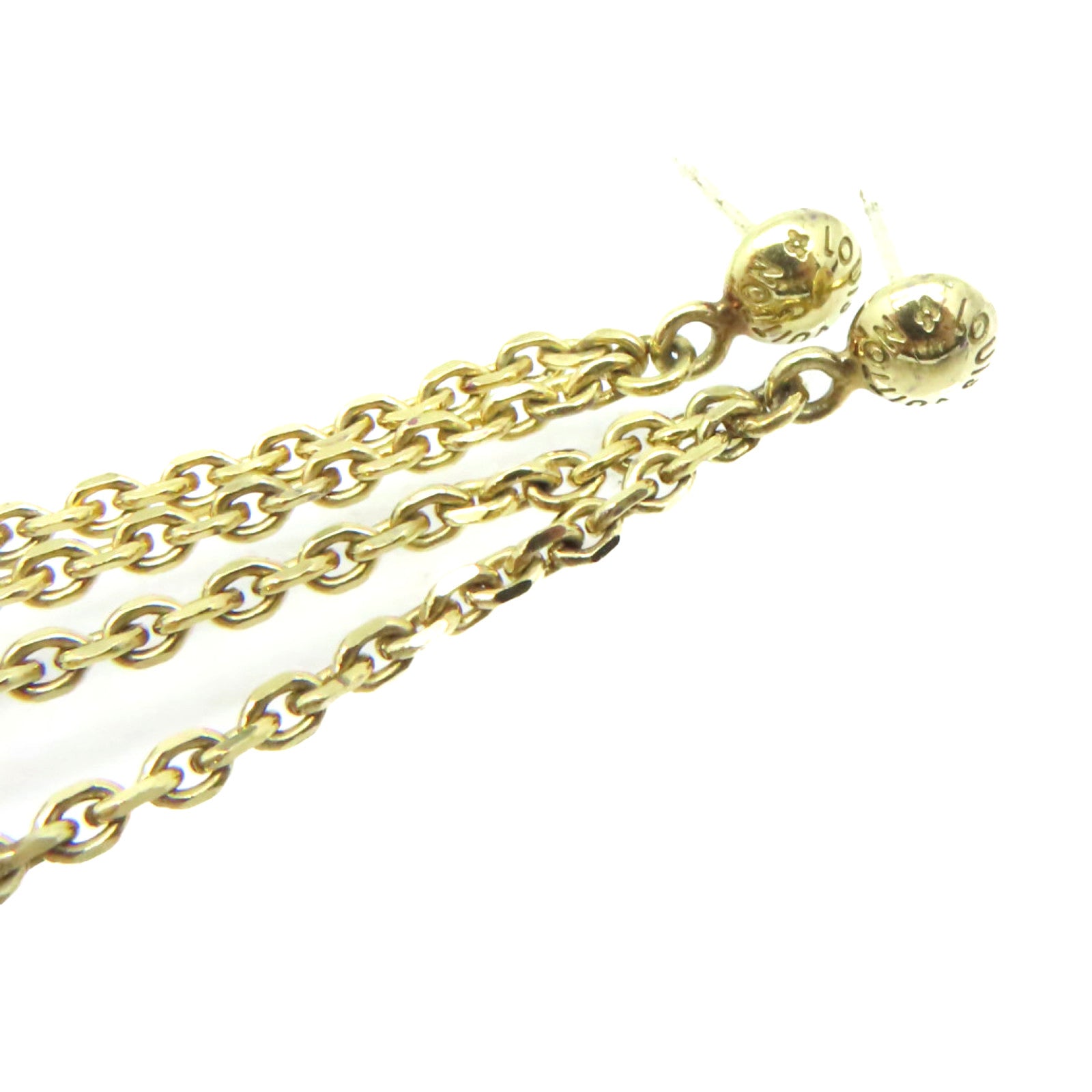 LOUIS VUITTON 金屬Drop Earrings耳環金色/紫色