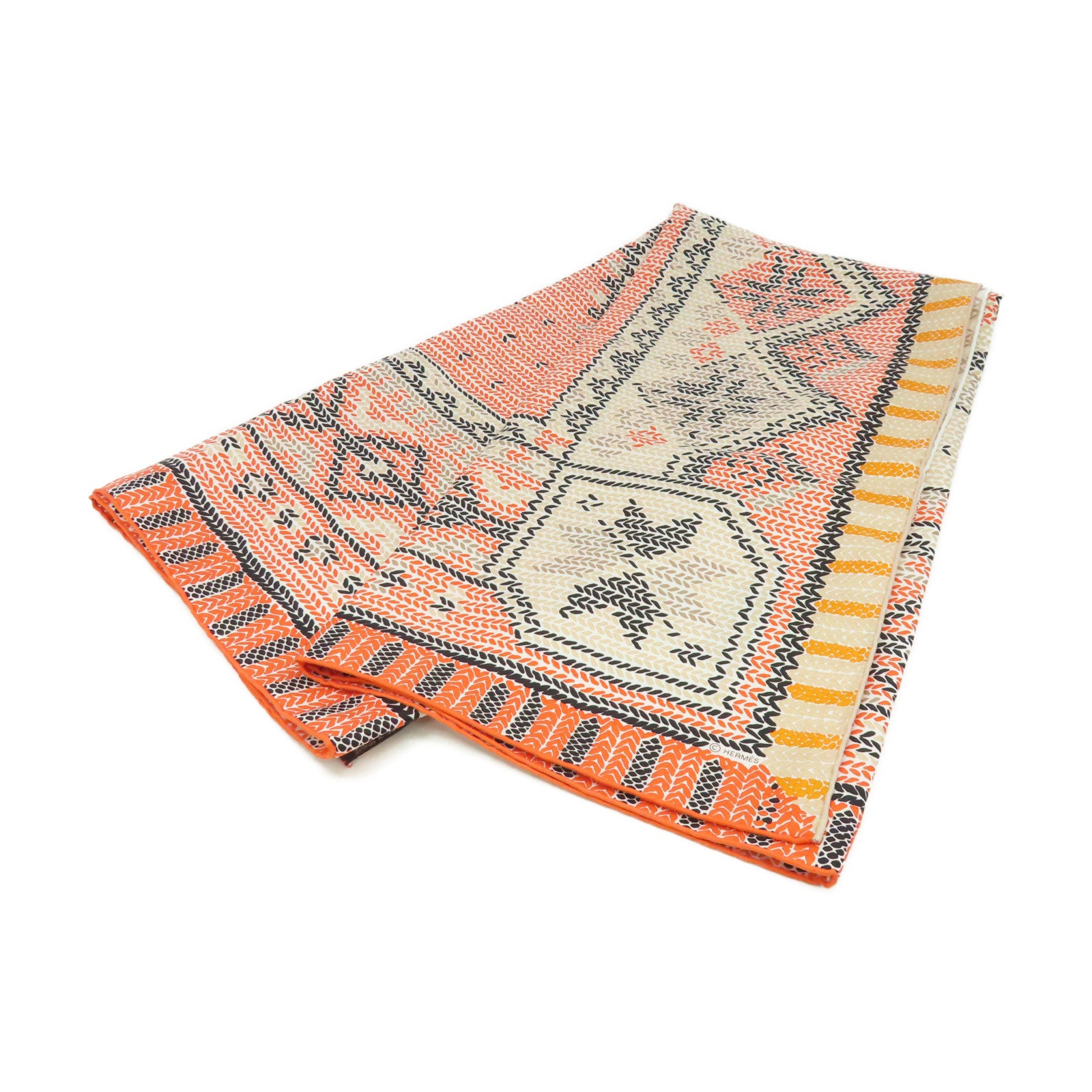 HERMES 【激減優惠】絲質Scarf 90x90絲巾橙色/杏色/黑色/彩色