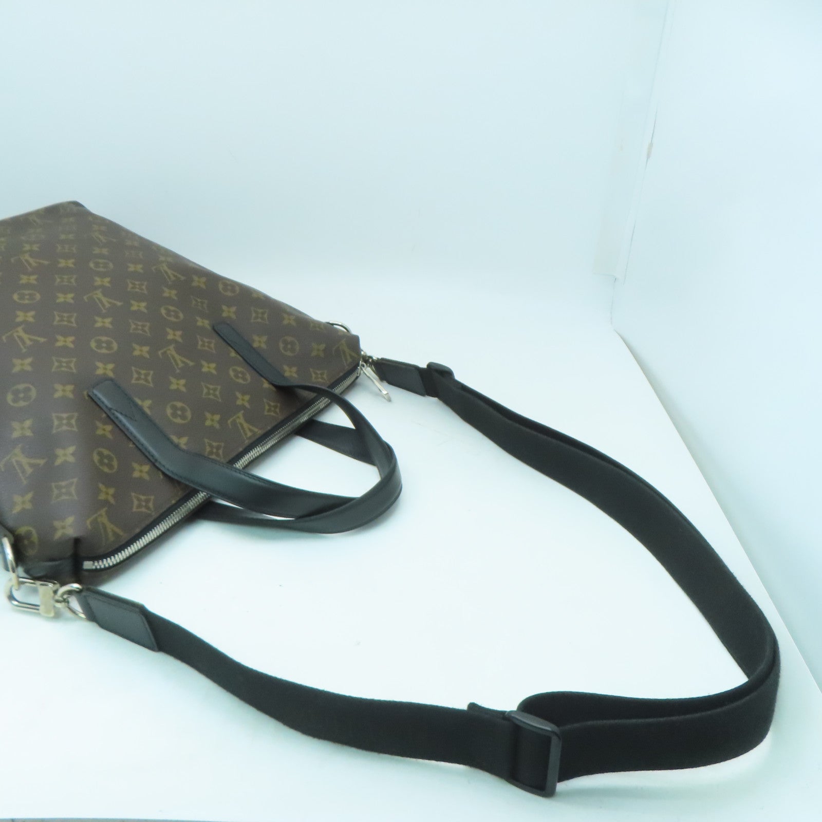 LOUIS VUITTON Monogram Kitan金扣手挽肩背兩用袋啡色