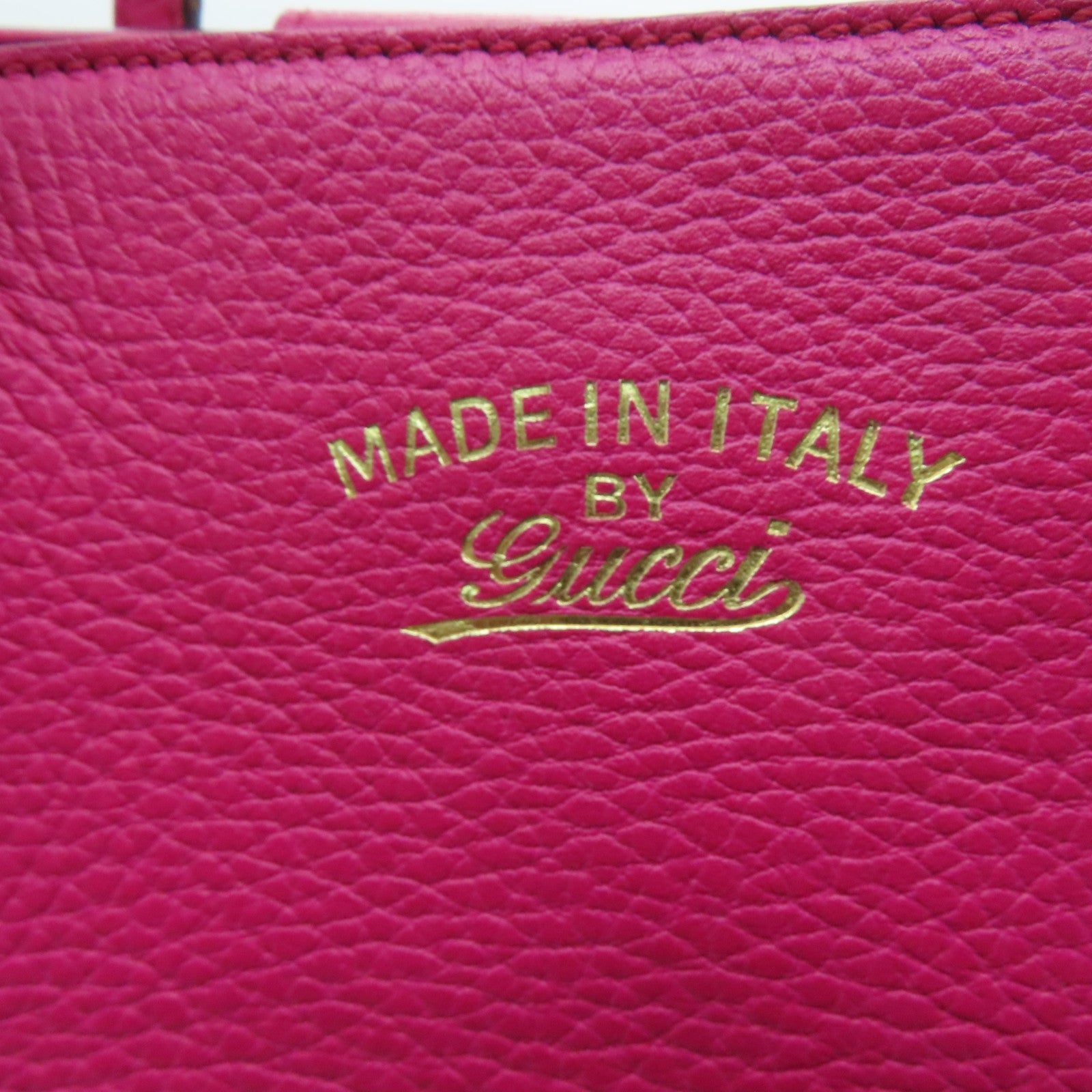 GUCCI cowhide leather Tote Bag hand bag pink