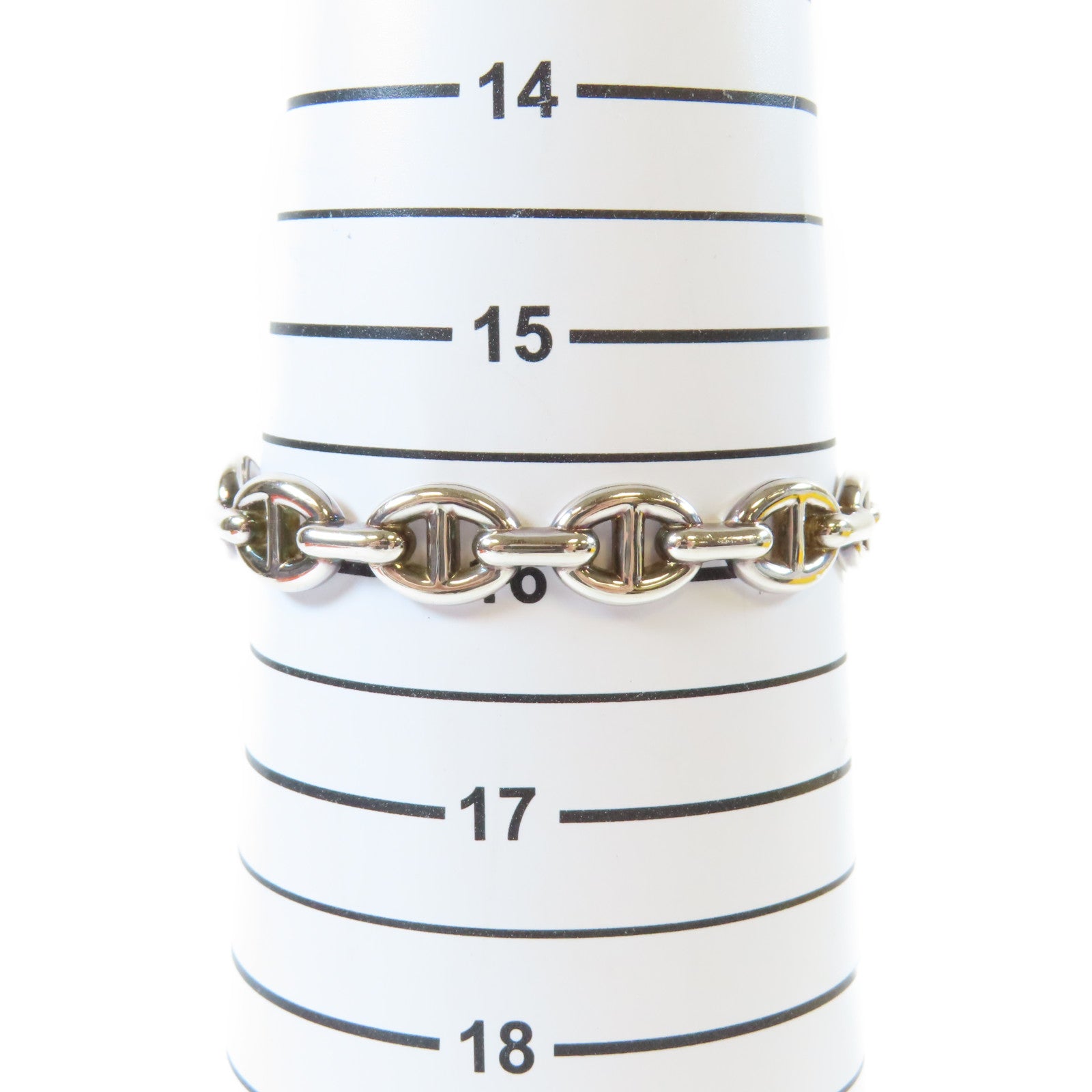 HERMES 925純銀Chaine D'ancre Enchainee手鐲#16cm