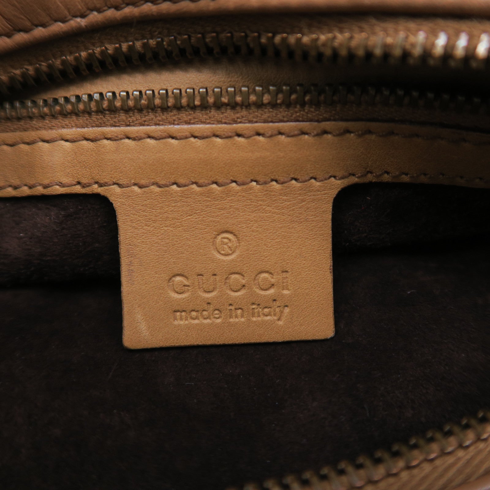 GUCCI 牛皮皮革Horsebit Hobo Bag金扣肩背袋啡色