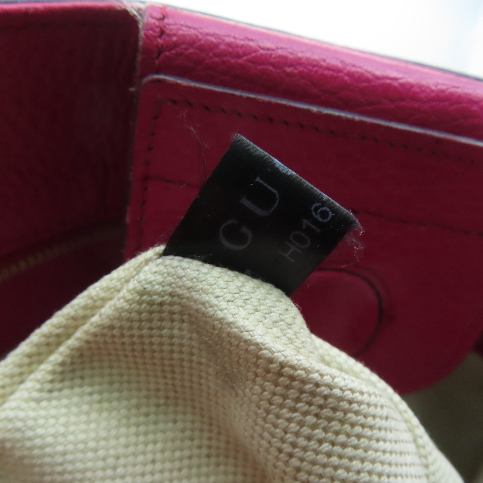 GUCCI cowhide leather Tote Bag hand bag pink