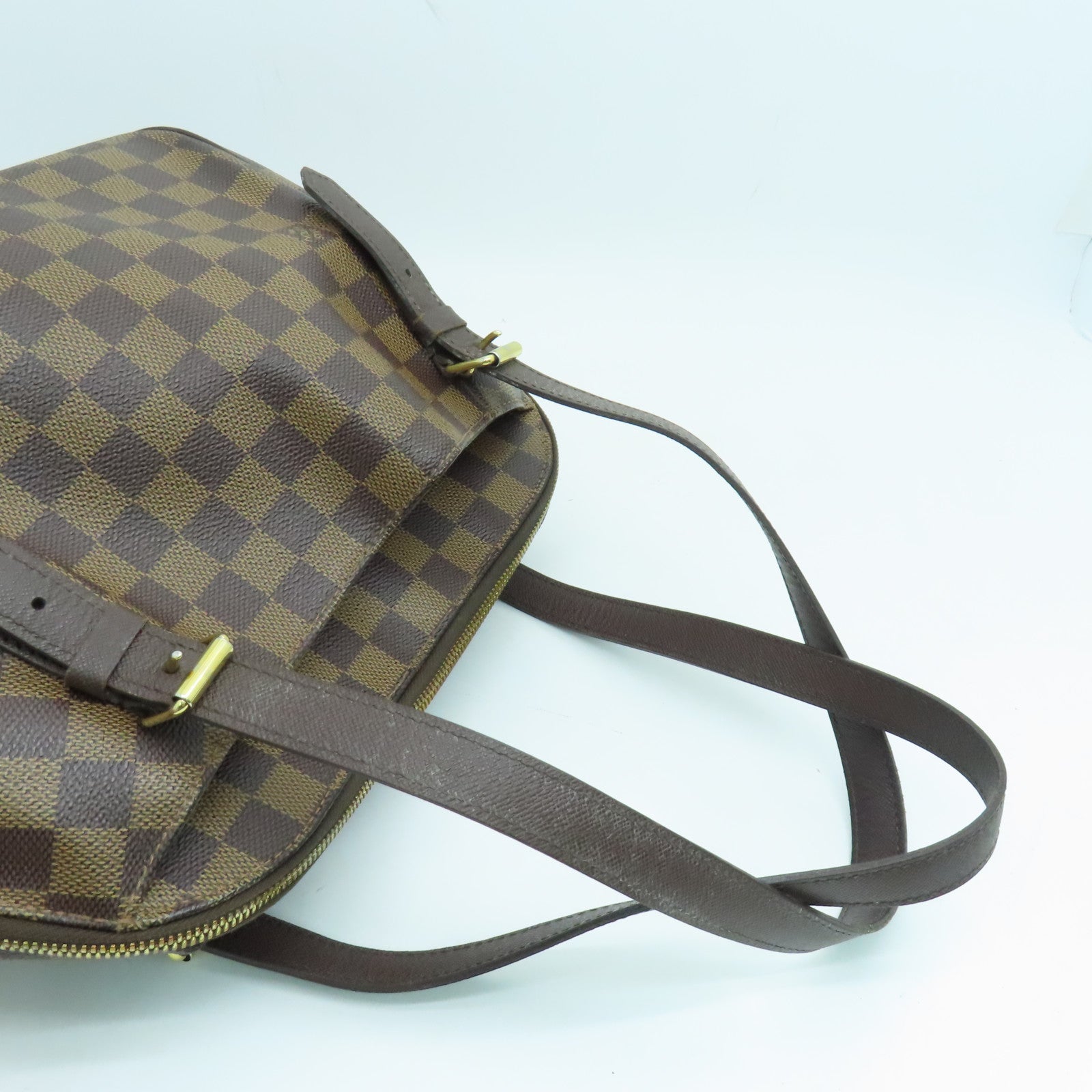 LOUIS VUITTON Damier Belem PM Hand Bag金扣手挽袋啡色