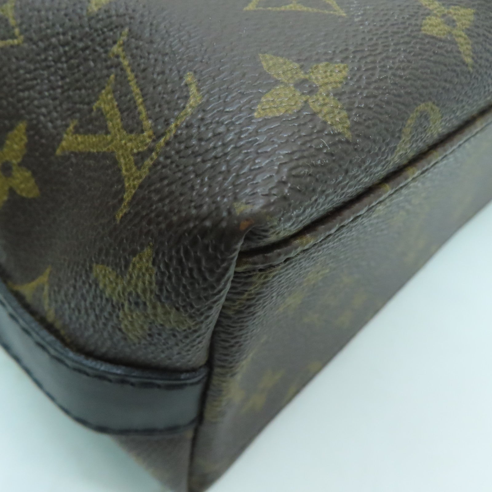 LOUIS VUITTON Monogram Kitan金扣手挽肩背兩用袋啡色