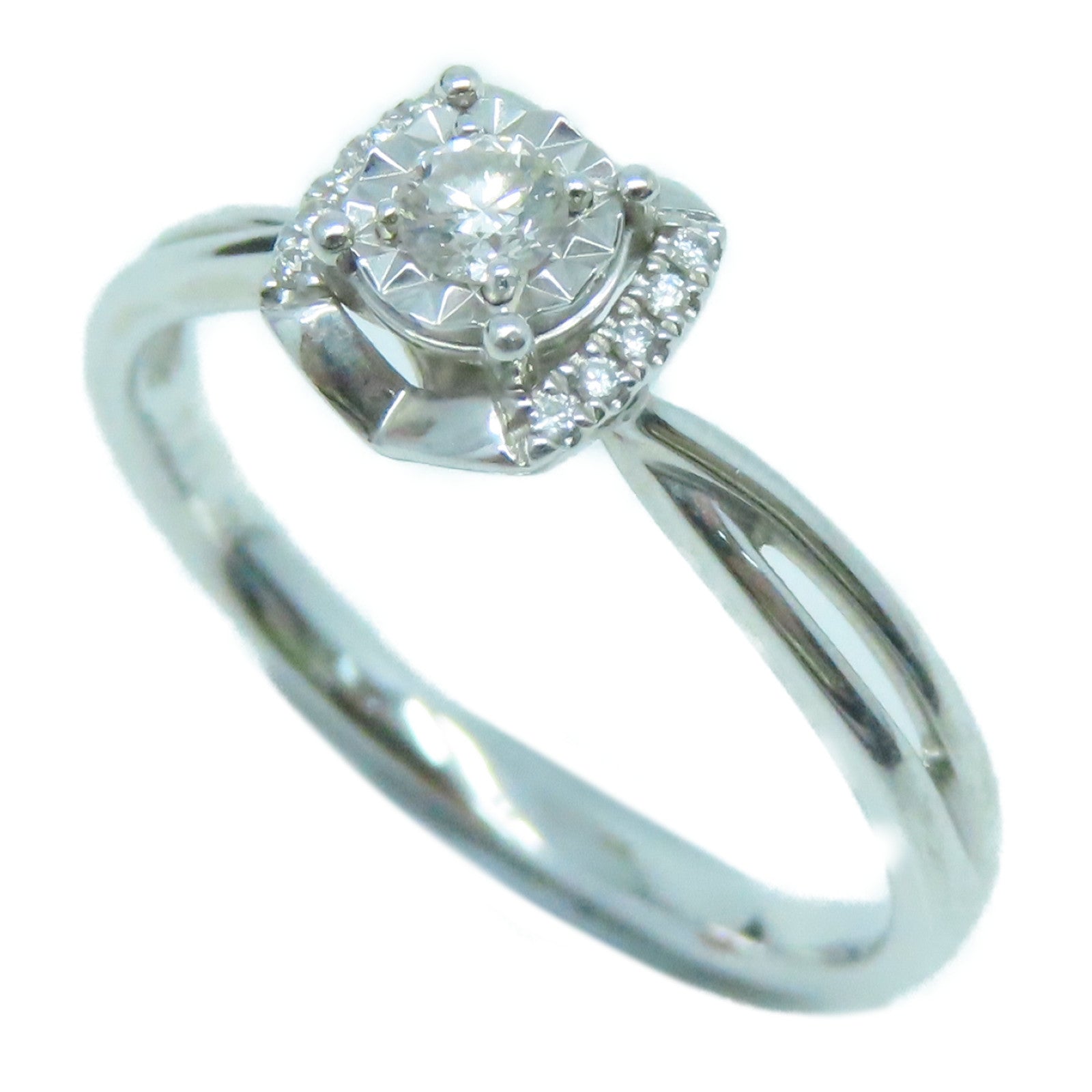 JEWELRY 18K白金Diamond Ring钻石戒指US#7