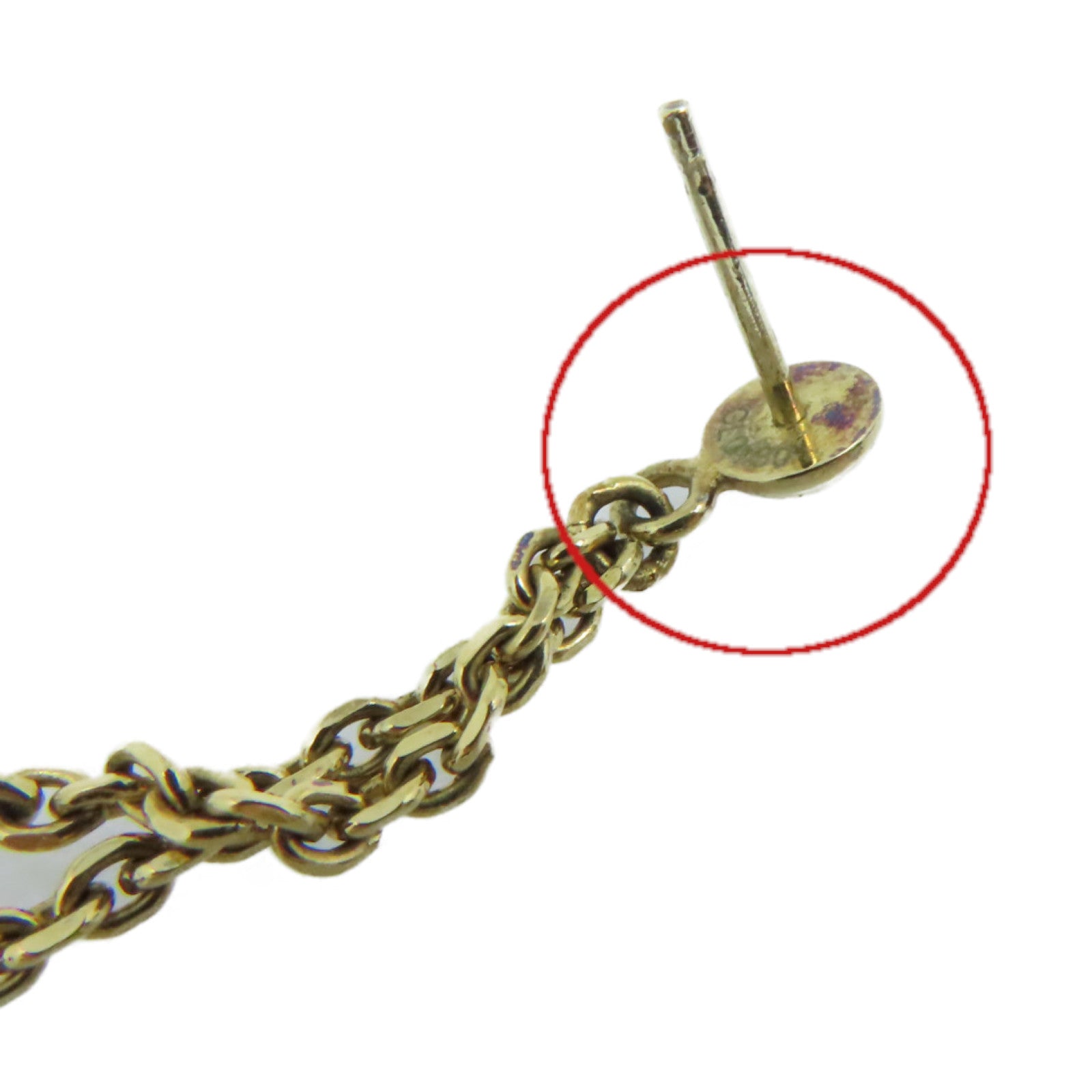 LOUIS VUITTON 金屬Drop Earrings耳環金色/紫色