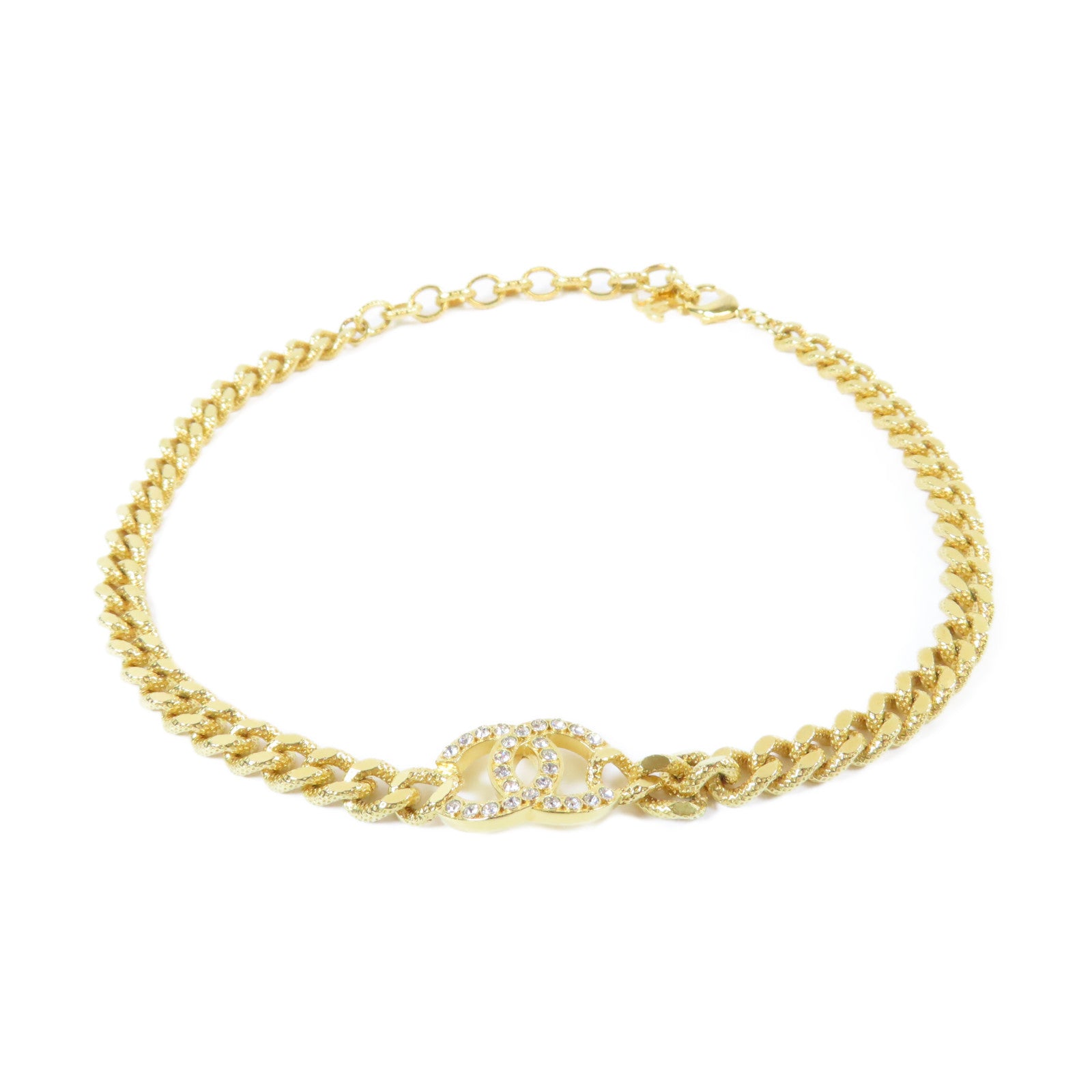 CHANEL 金屬Necklace項鍊金色#38cm