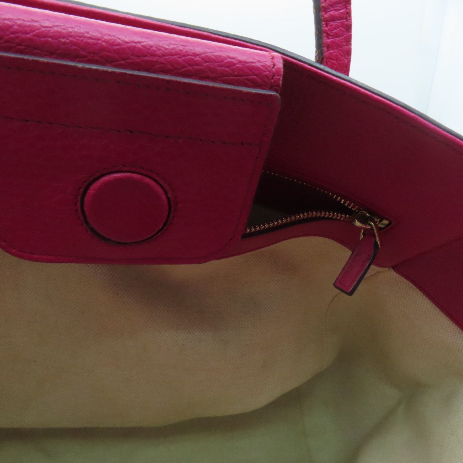 GUCCI cowhide leather Tote Bag hand bag pink