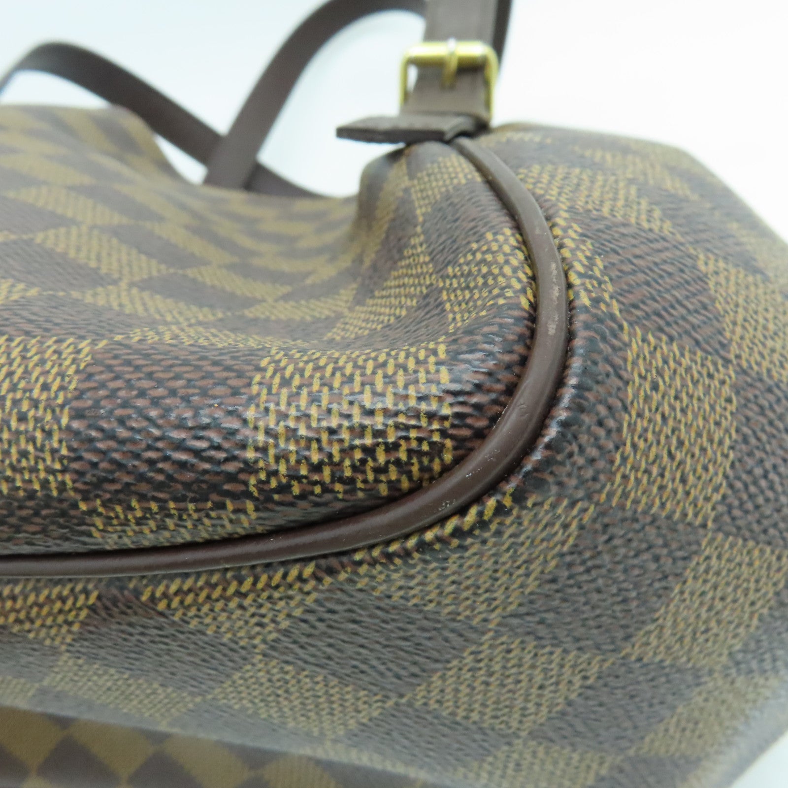 LOUIS VUITTON Damier Belem PM Hand Bag金扣手挽袋啡色