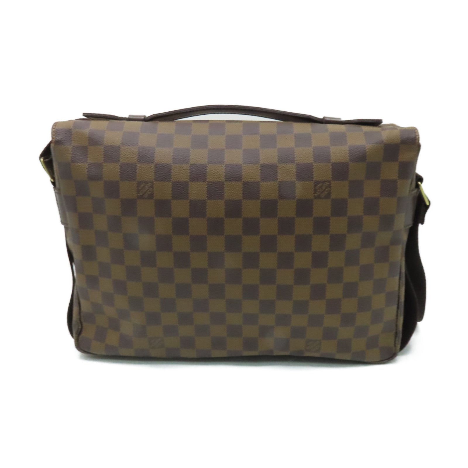 LOUIS VUITTON Damier Broadway金扣肩背袋棕色