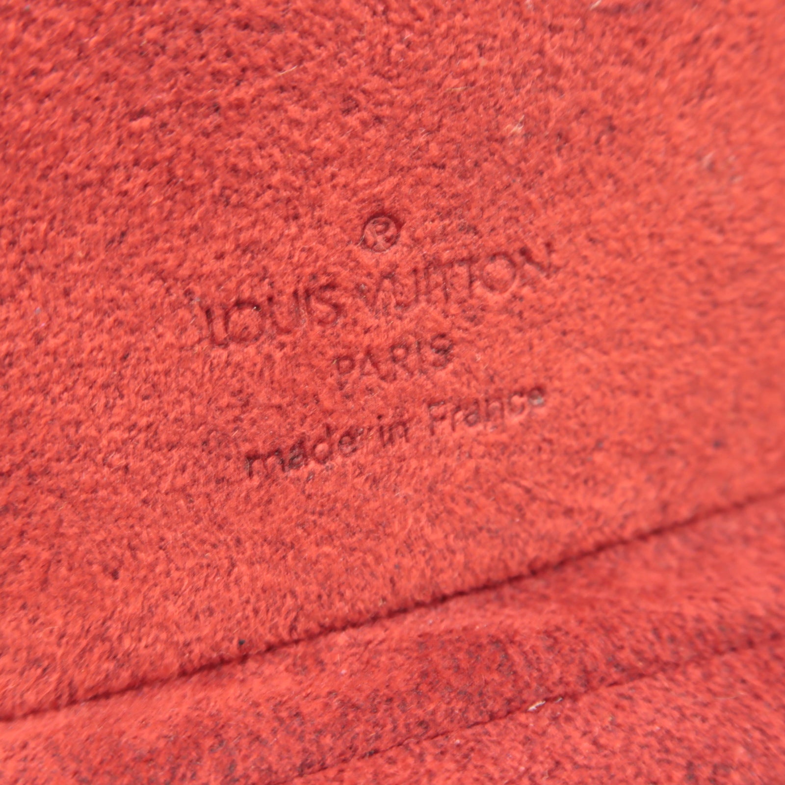 LOUIS VUITTON Epi Cannes金扣手挽袋紅色