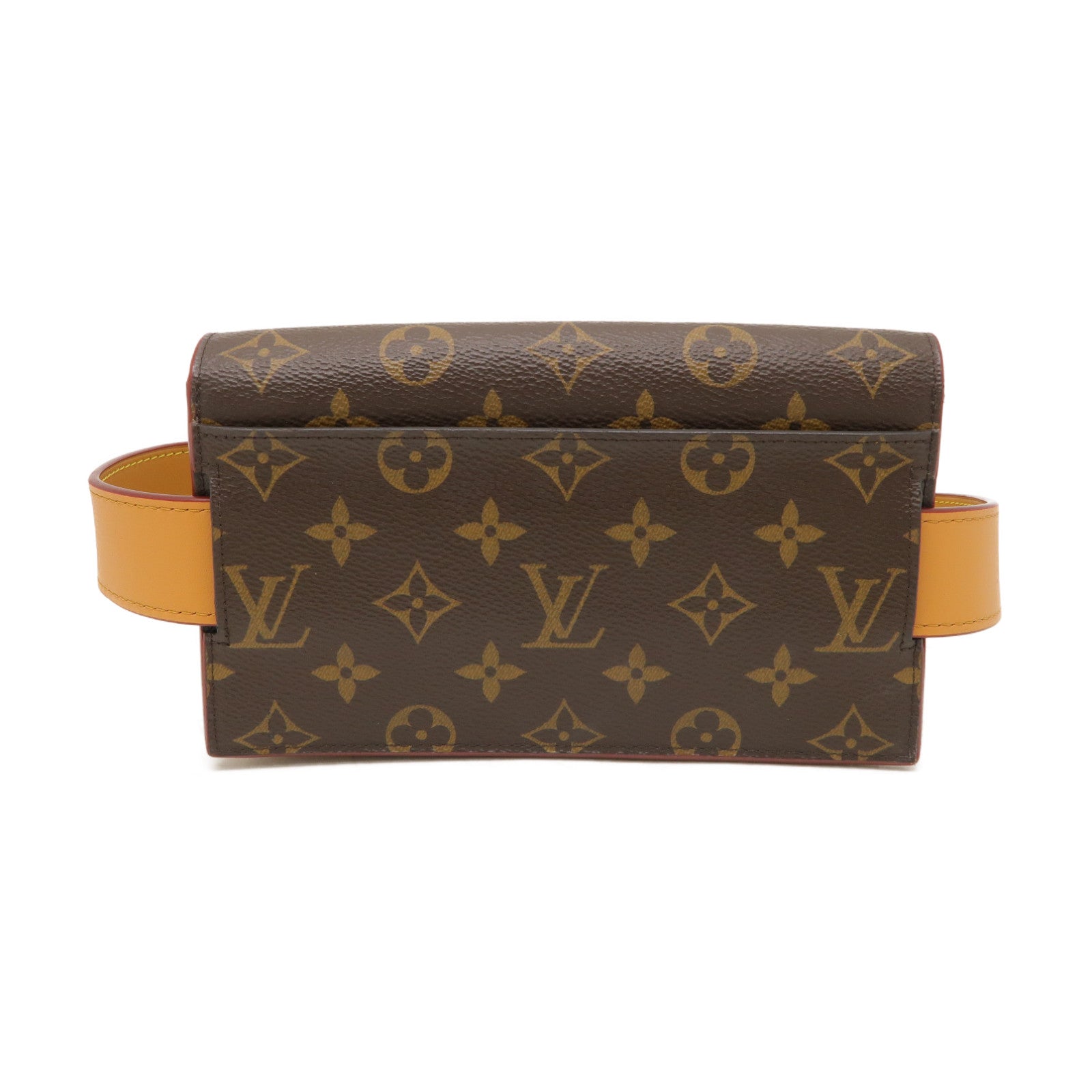 LOUIS VUITTON Monogram S Lock Belt Pouch PM金扣腰包啡色