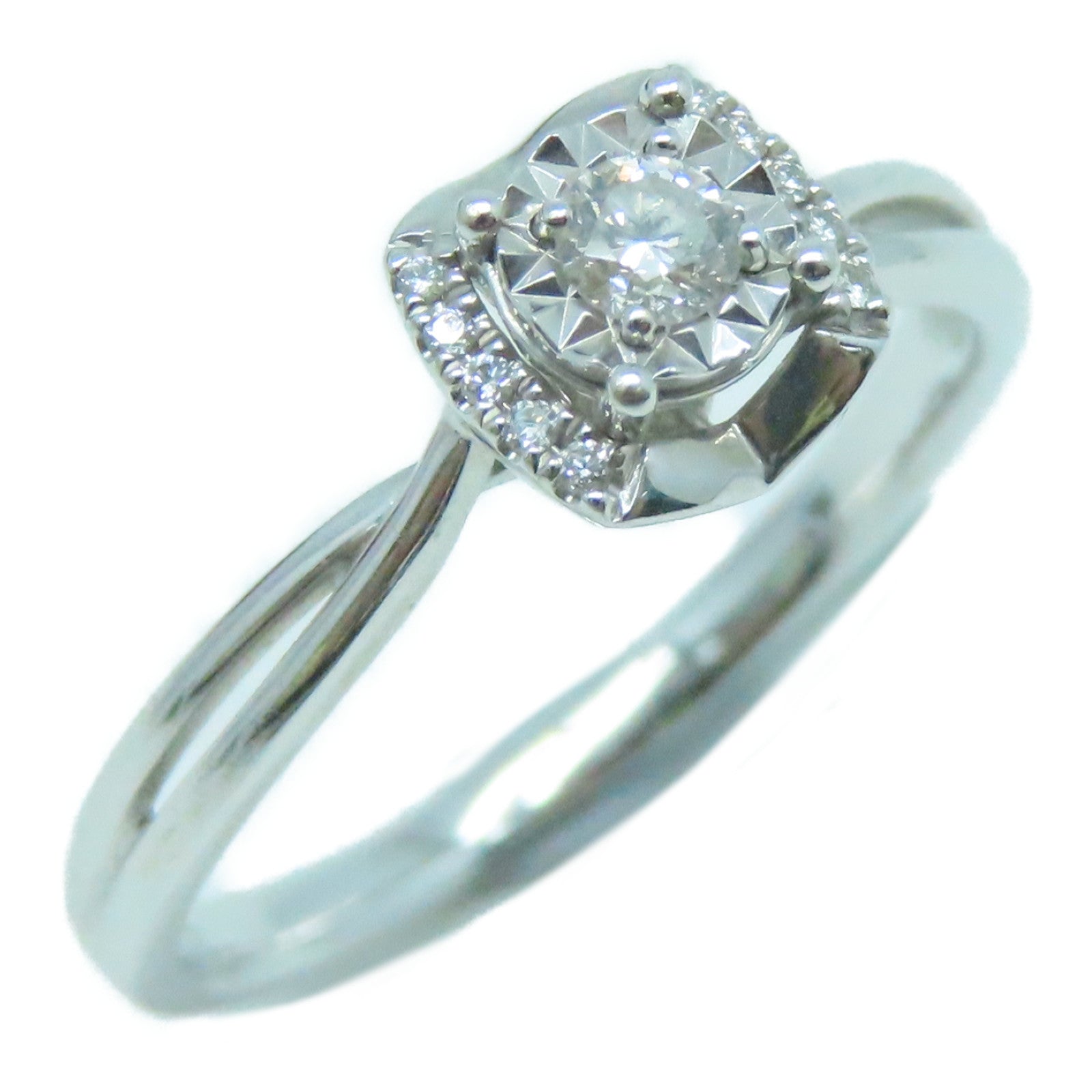 JEWELRY 18K白金Diamond Ring钻石戒指US#7