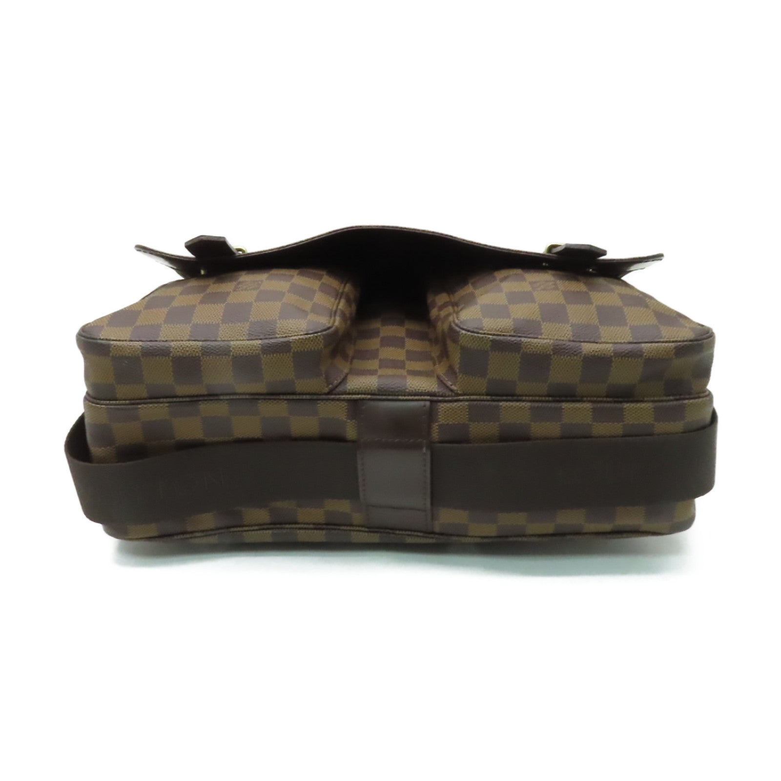 LOUIS VUITTON Damier Broadway金扣肩背袋棕色