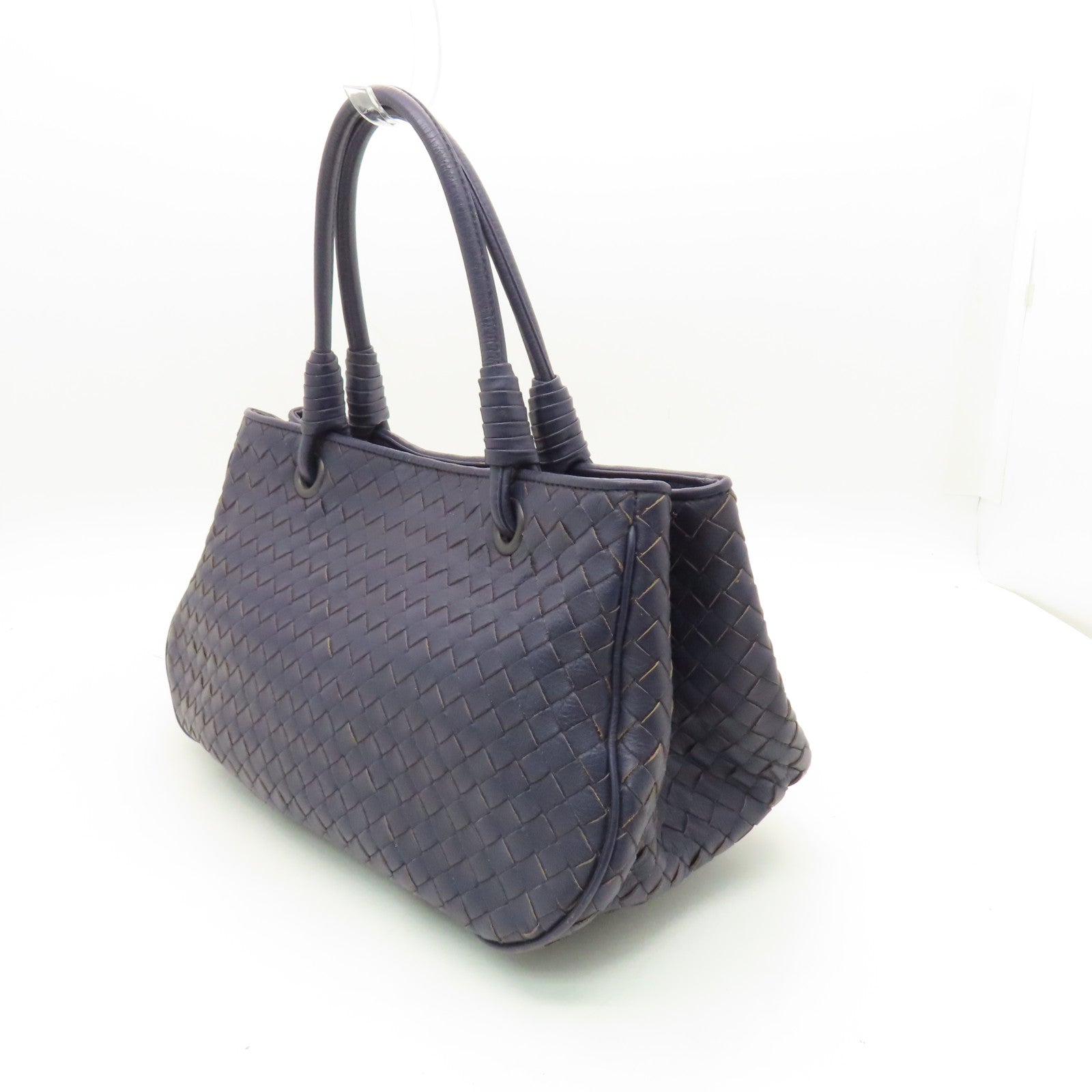 BOTTEGA VENETA Textured Leather Handbag Purple