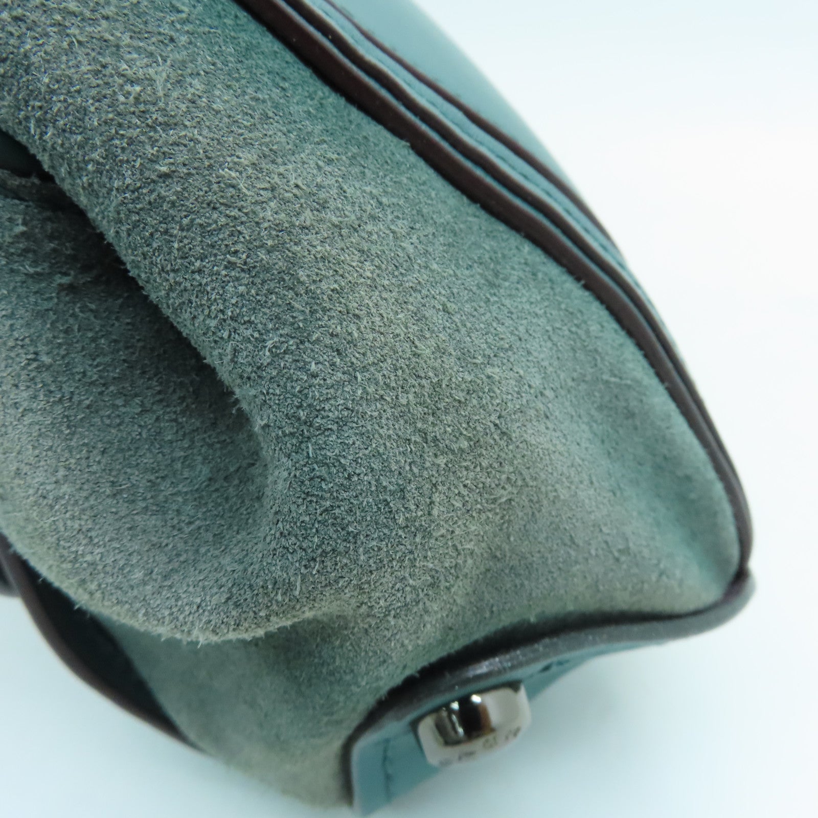 COACH Snakeskin/Cowhide Leather Shoulder Bag Green
