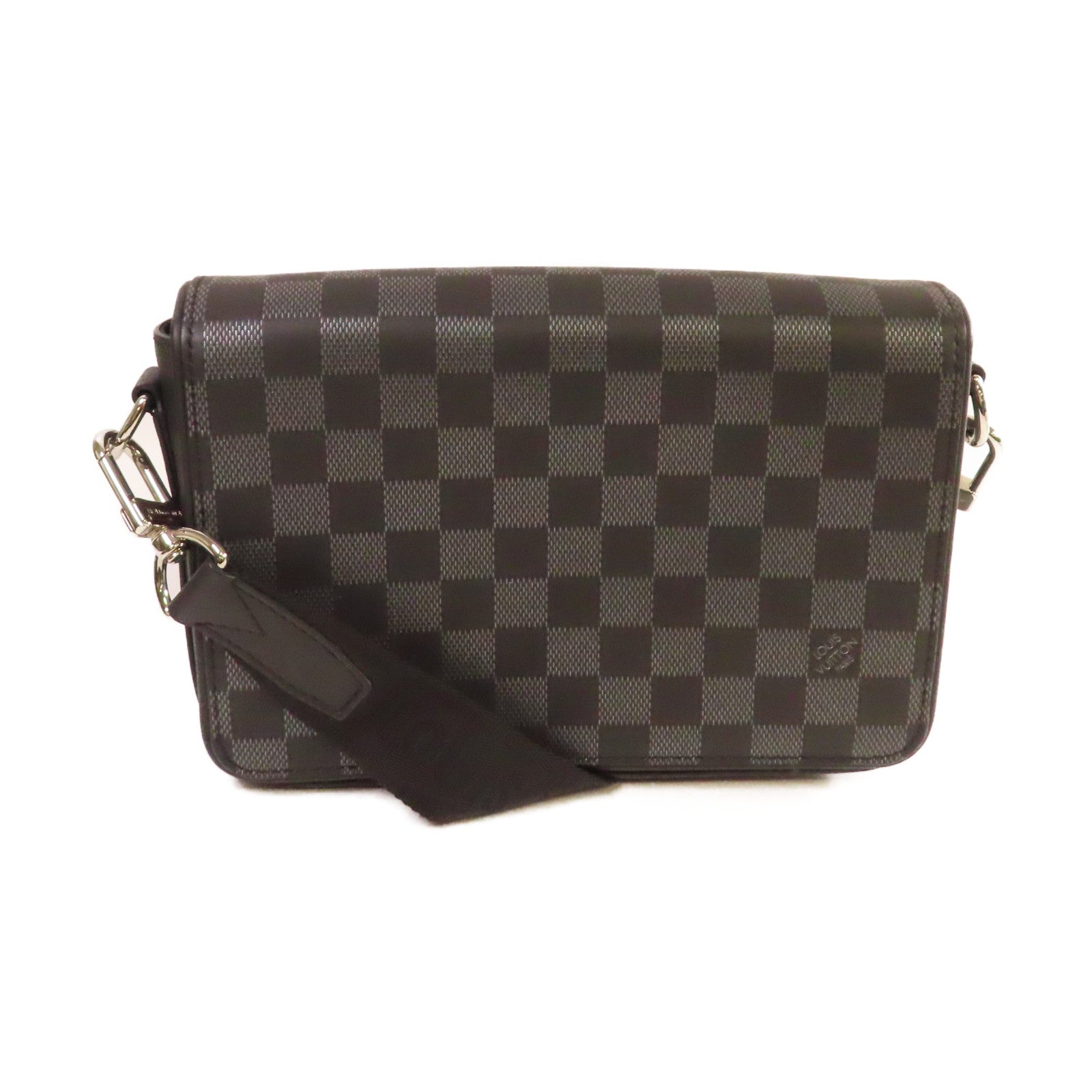 LOUIS VUITTON Damier Infini Studio Messenger Shoulder Bag銀扣肩背袋啡色