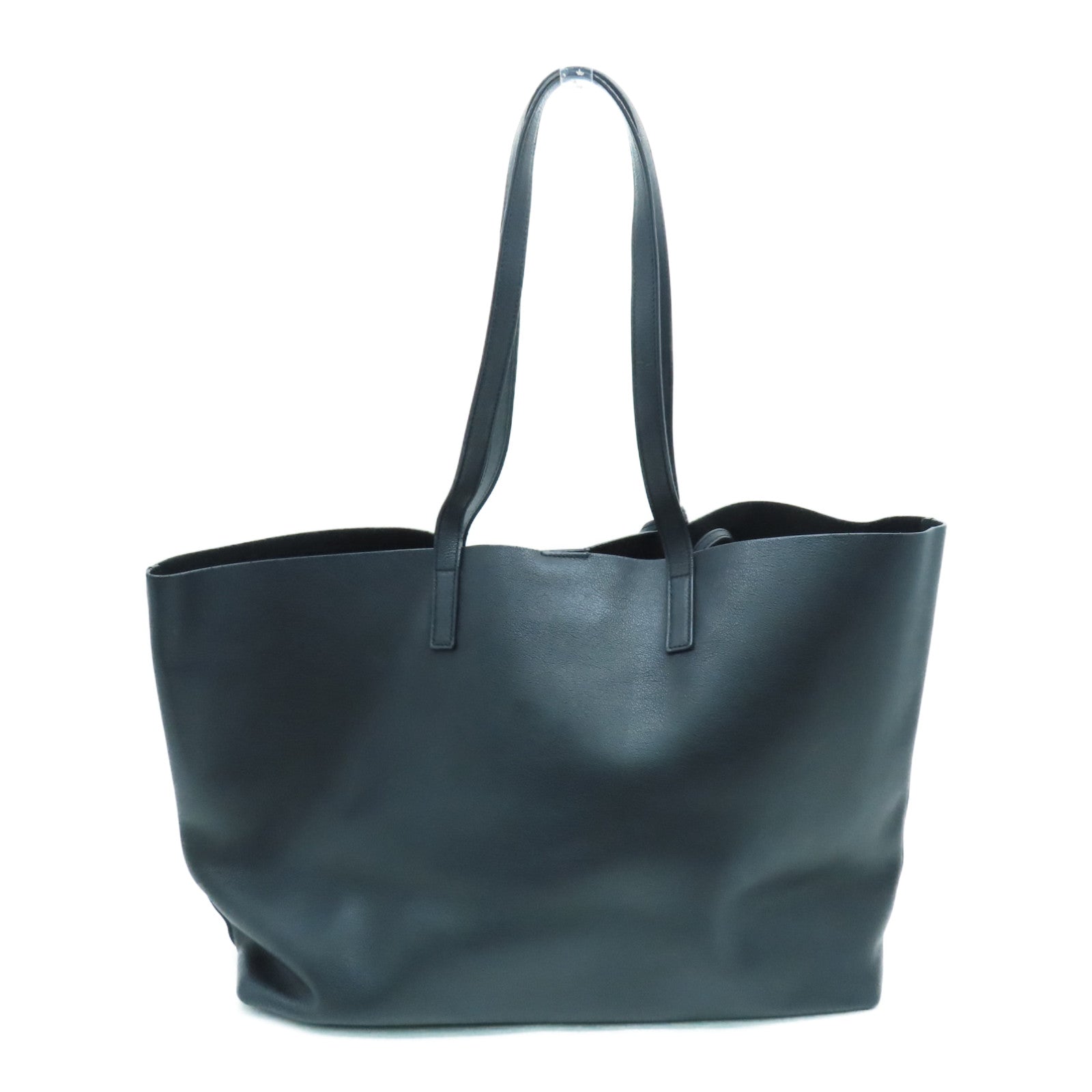 SAINT LAURENT 牛皮皮革Tote Bag金扣手挽袋/肩背袋黑色