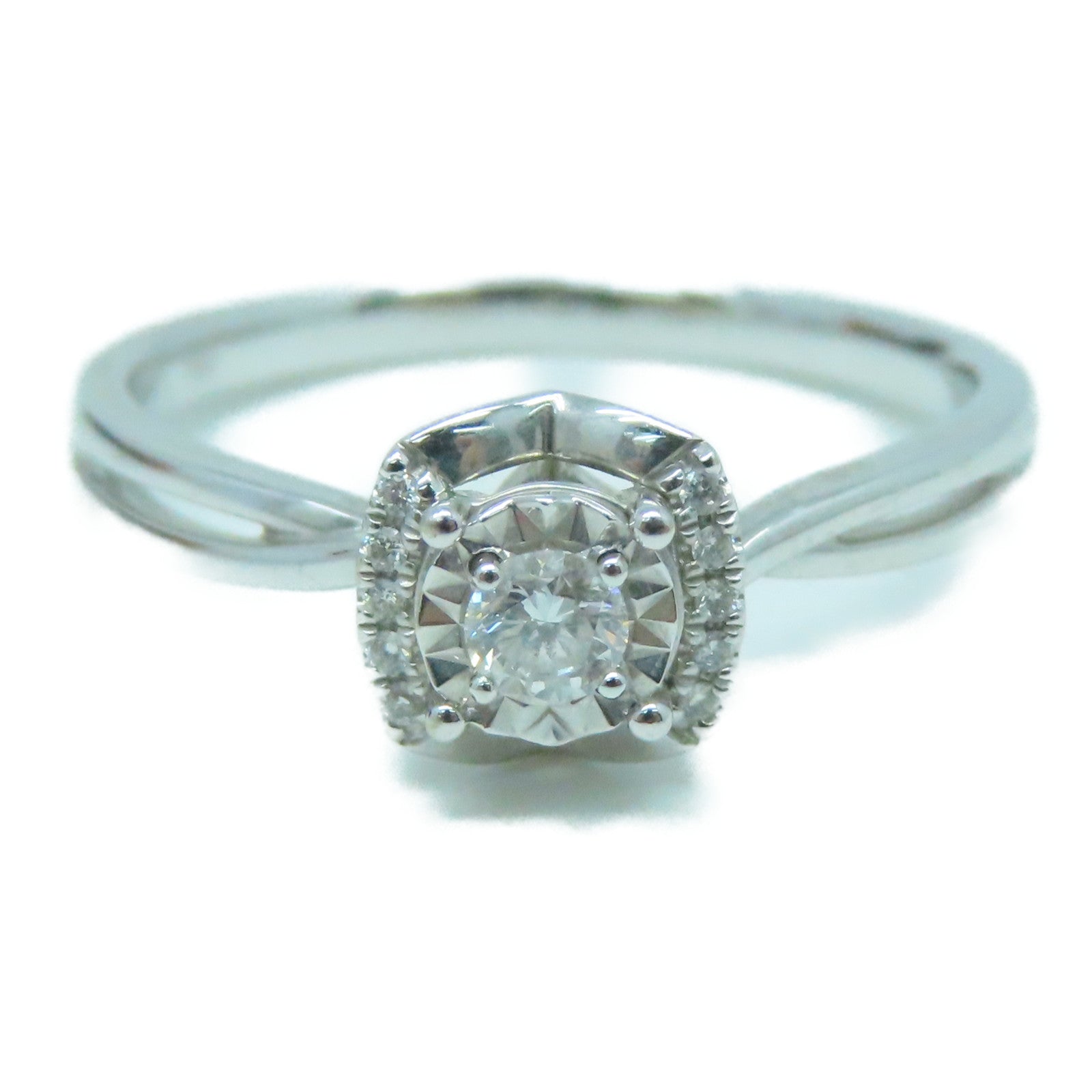 JEWELRY 18K白金Diamond Ring钻石戒指US#7