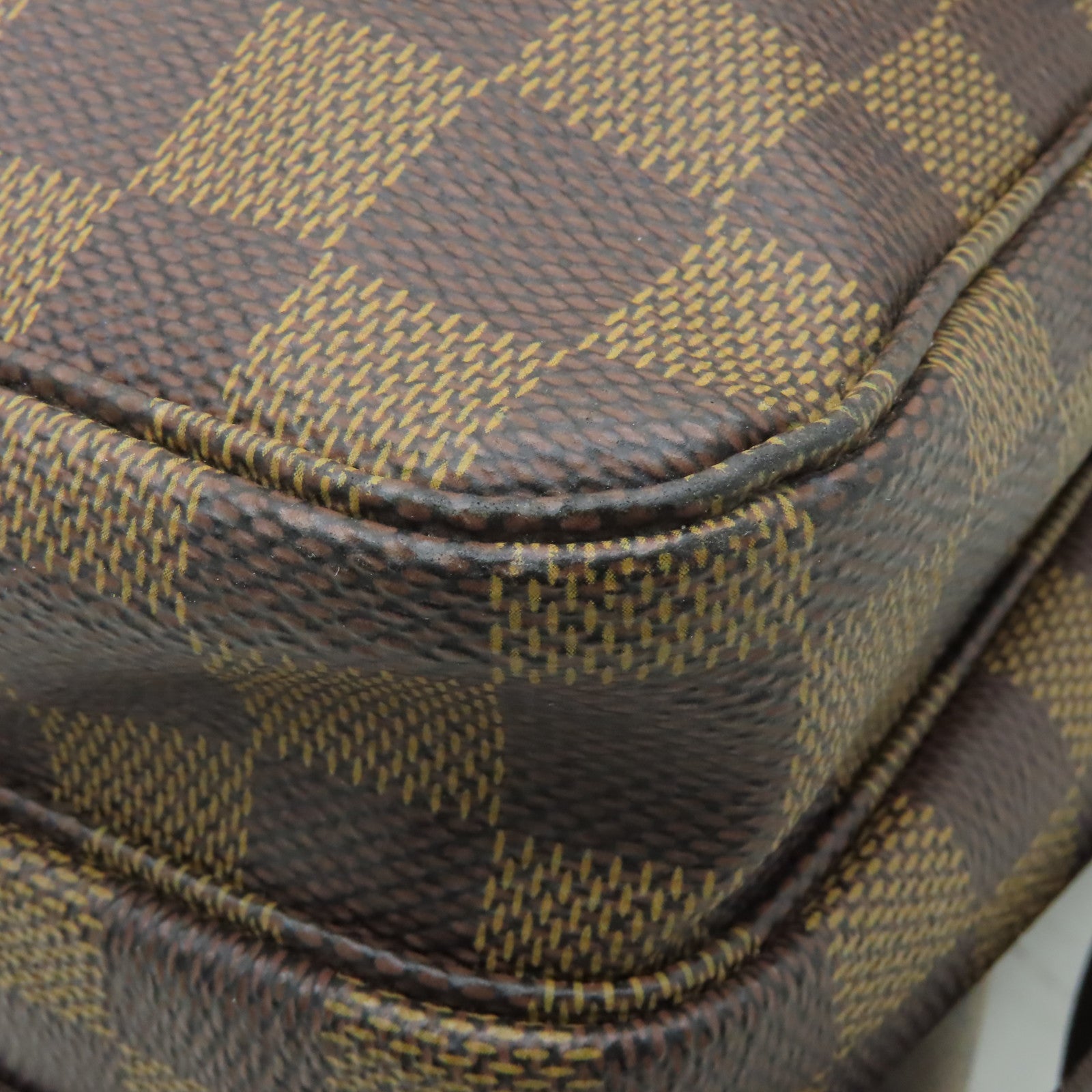 LOUIS VUITTON Damier Broadway金扣肩背袋棕色