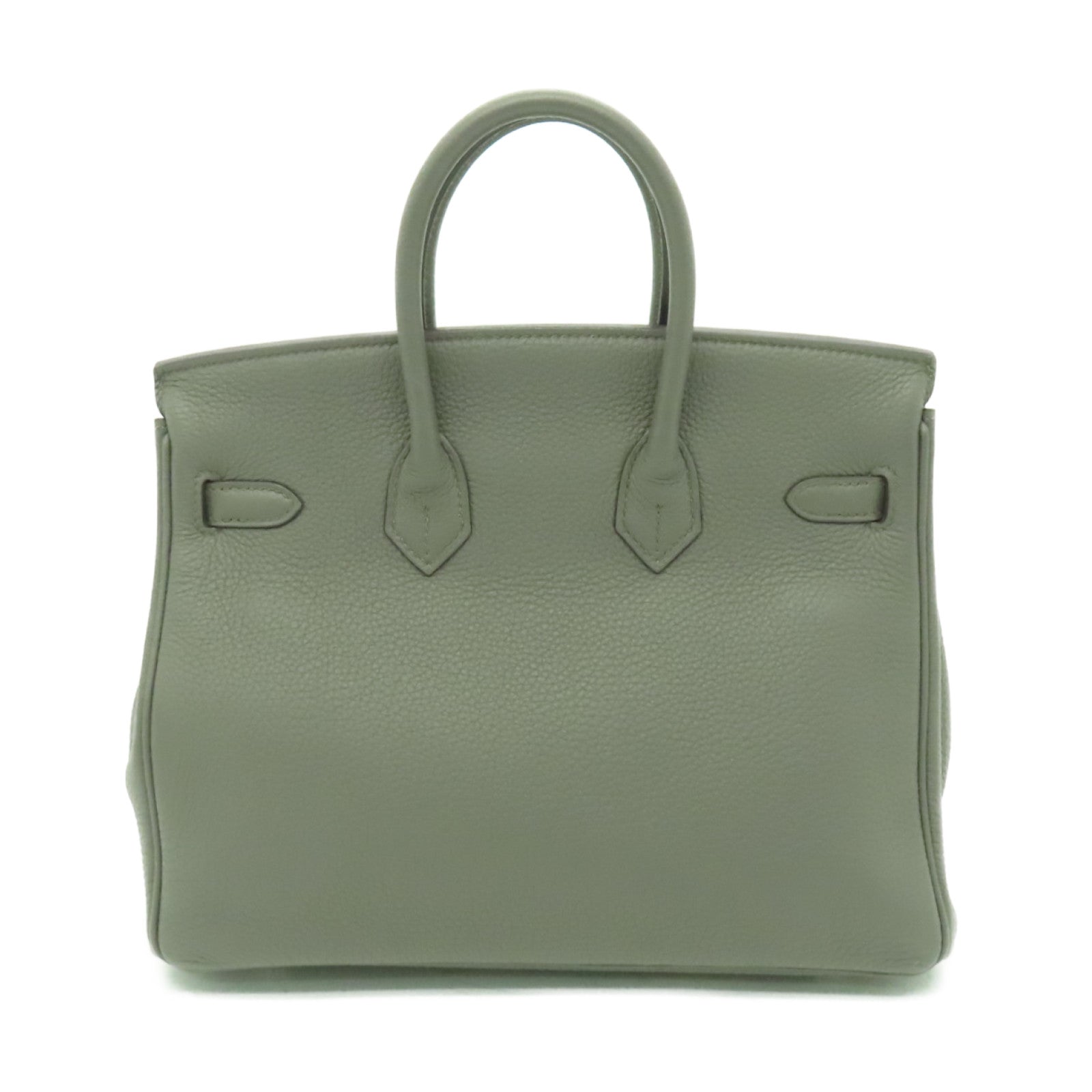 HERMES Togo皮革Birkin 25銀扣手挽袋Etain灰色