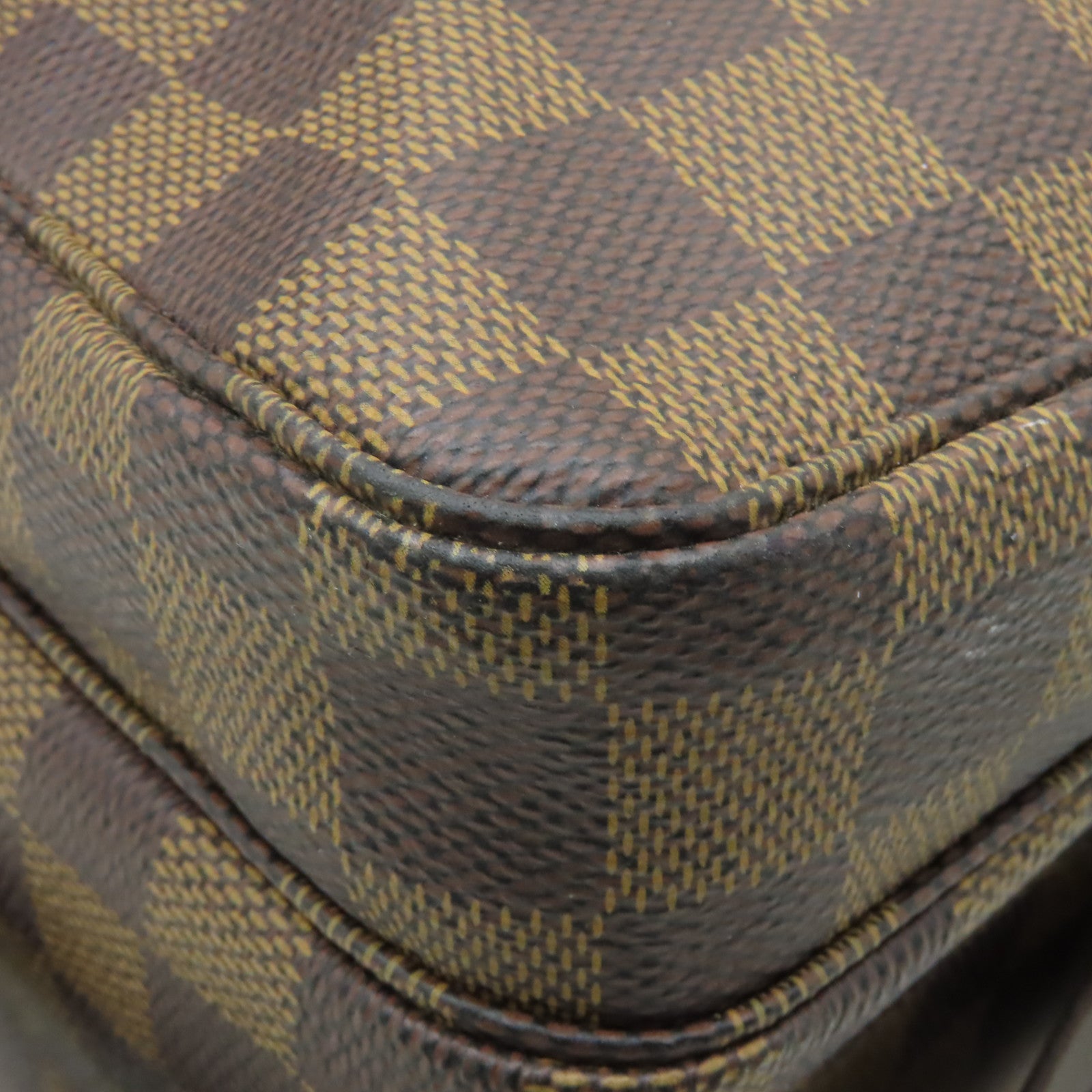 LOUIS VUITTON Damier Broadway金扣肩背袋棕色