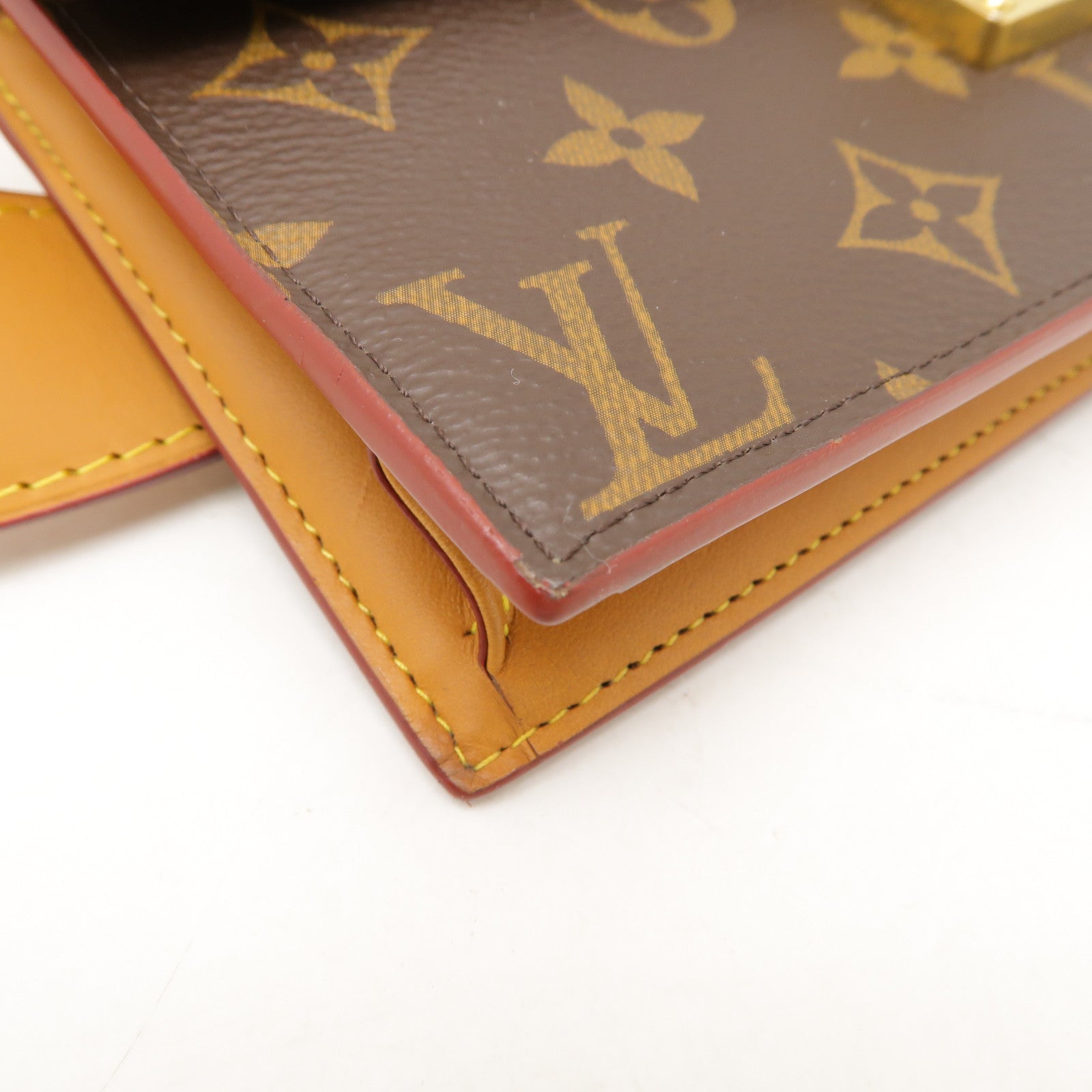 LOUIS VUITTON Monogram S Lock Belt Pouch PM金扣腰包啡色