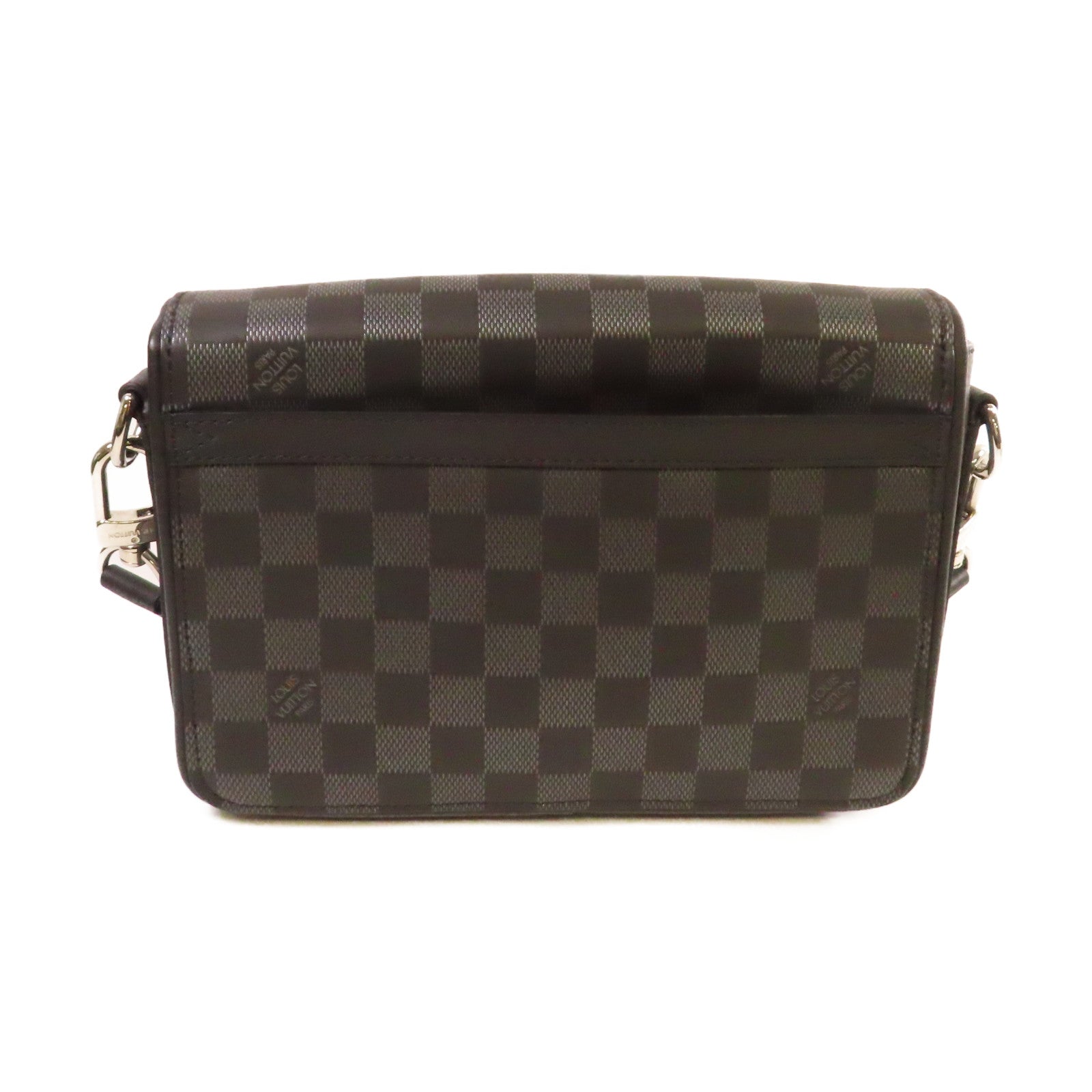LOUIS VUITTON Damier Infini Studio Messenger Shoulder Bag銀扣肩背袋啡色