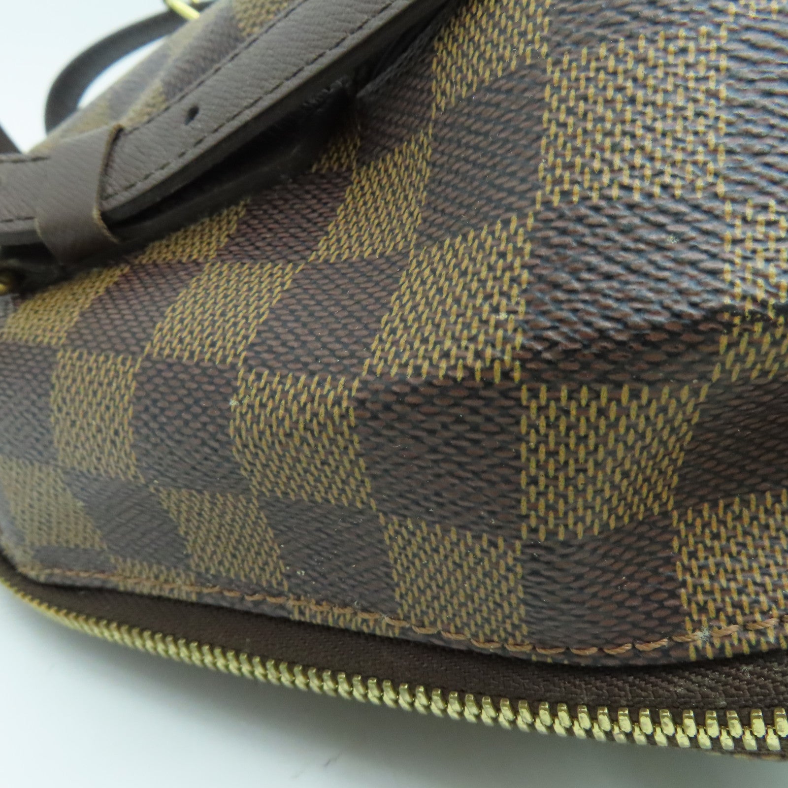 LOUIS VUITTON Damier Belem PM Hand Bag金扣手挽袋啡色