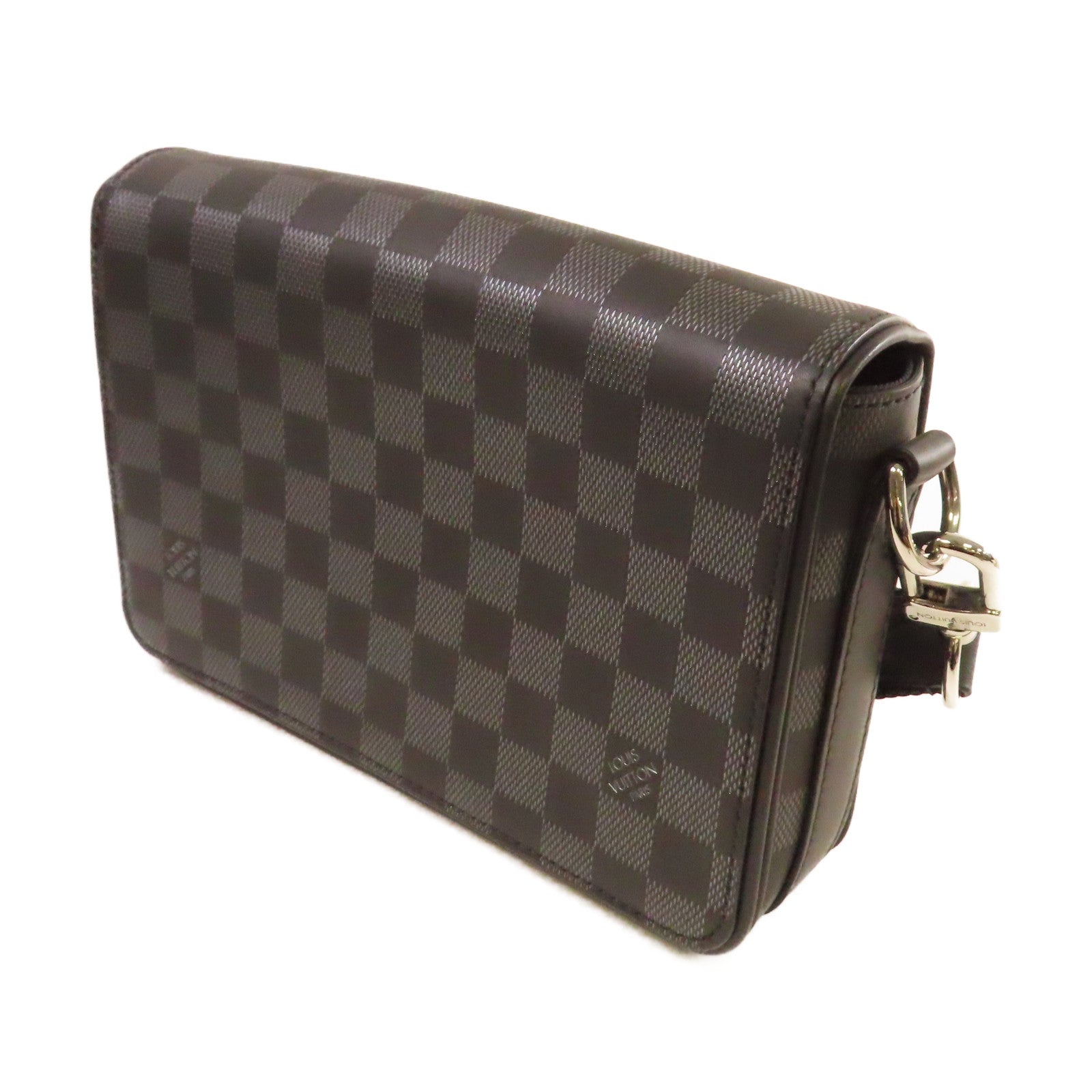 LOUIS VUITTON Damier Infini Studio Messenger Shoulder Bag銀扣肩背袋啡色