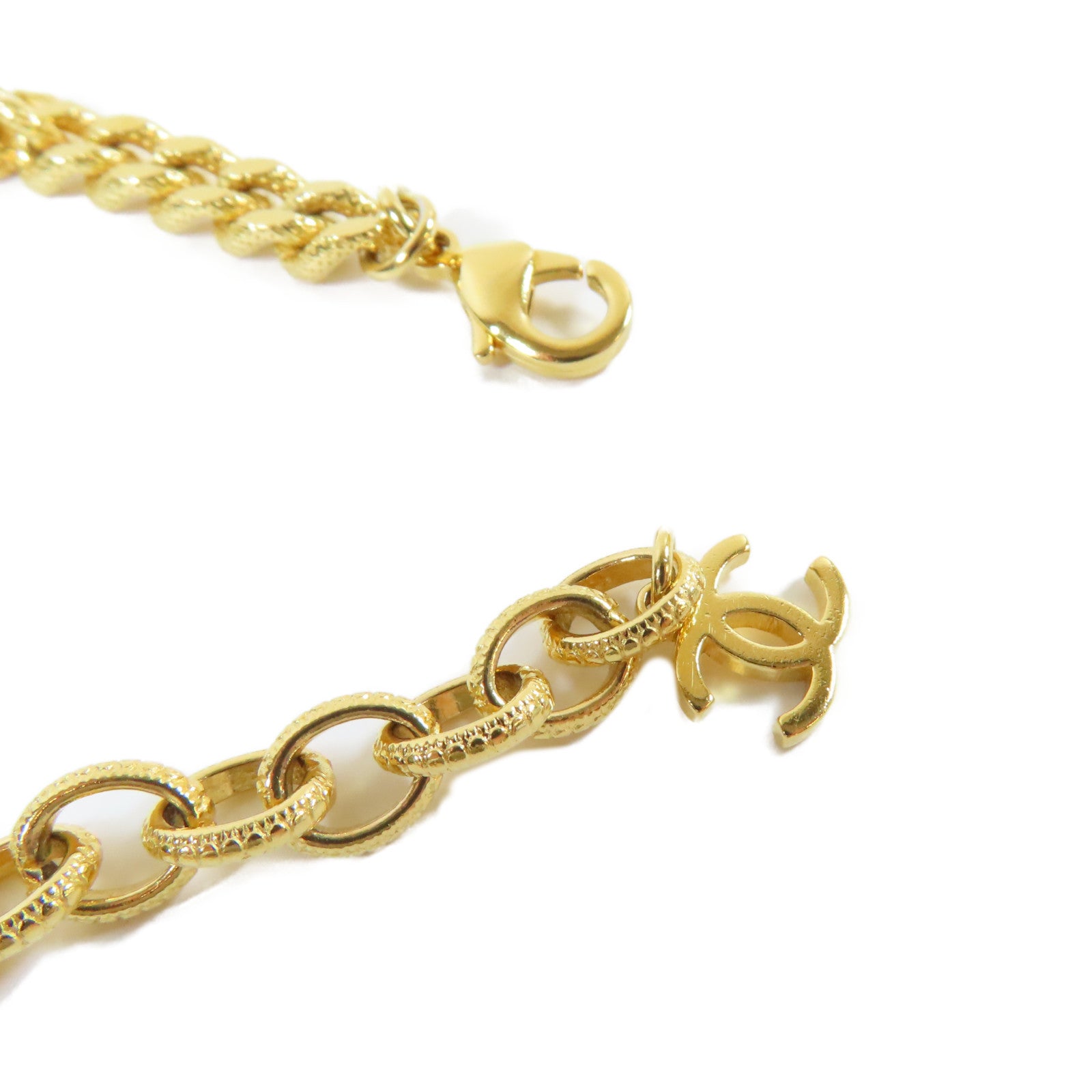 CHANEL 金屬Necklace項鍊金色#38cm