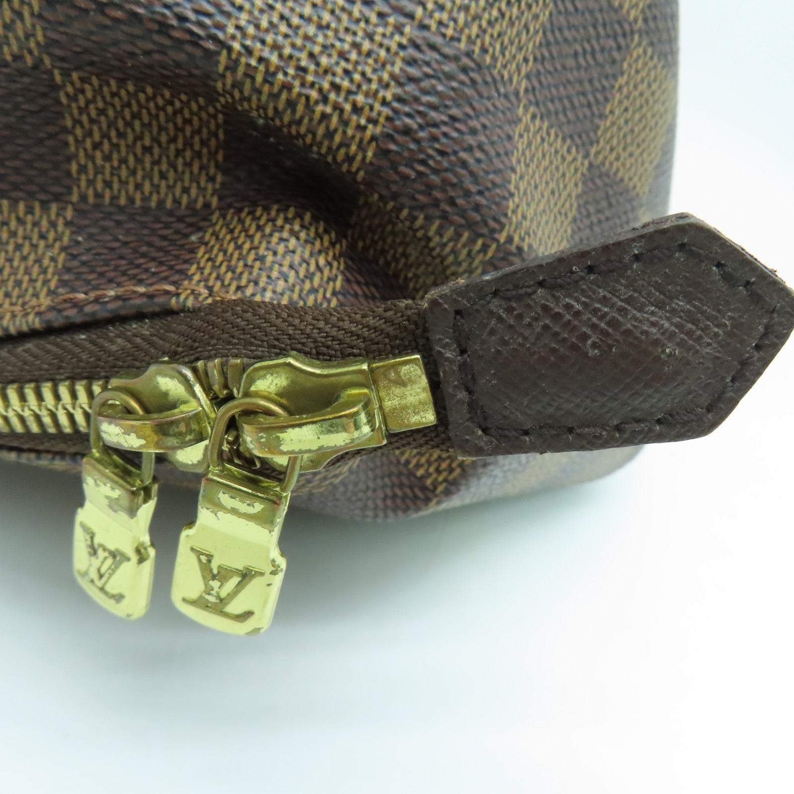 LOUIS VUITTON Damier Belem PM Hand Bag金扣手挽袋啡色