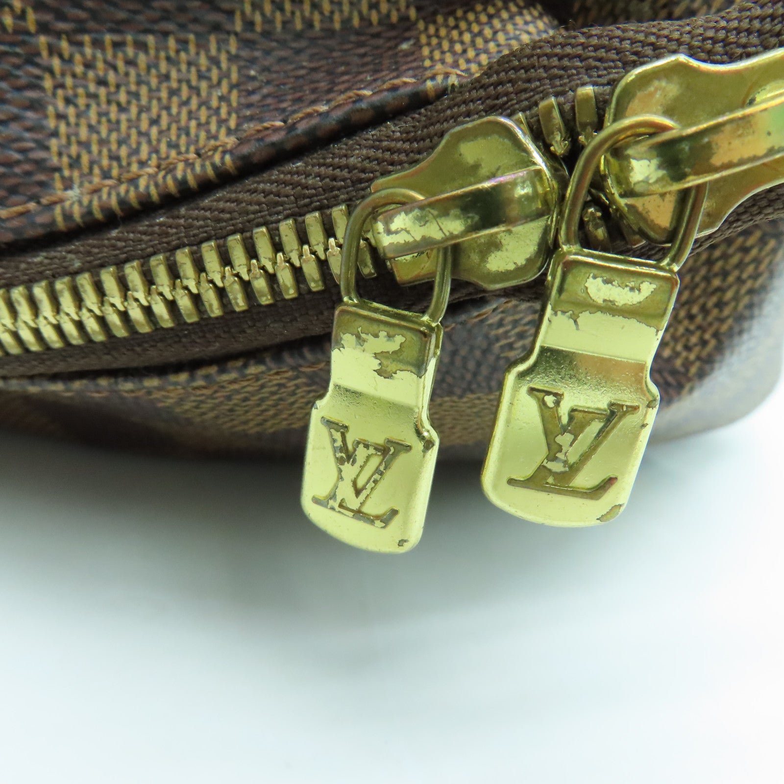 LOUIS VUITTON Damier Belem PM Hand Bag金扣手挽袋啡色