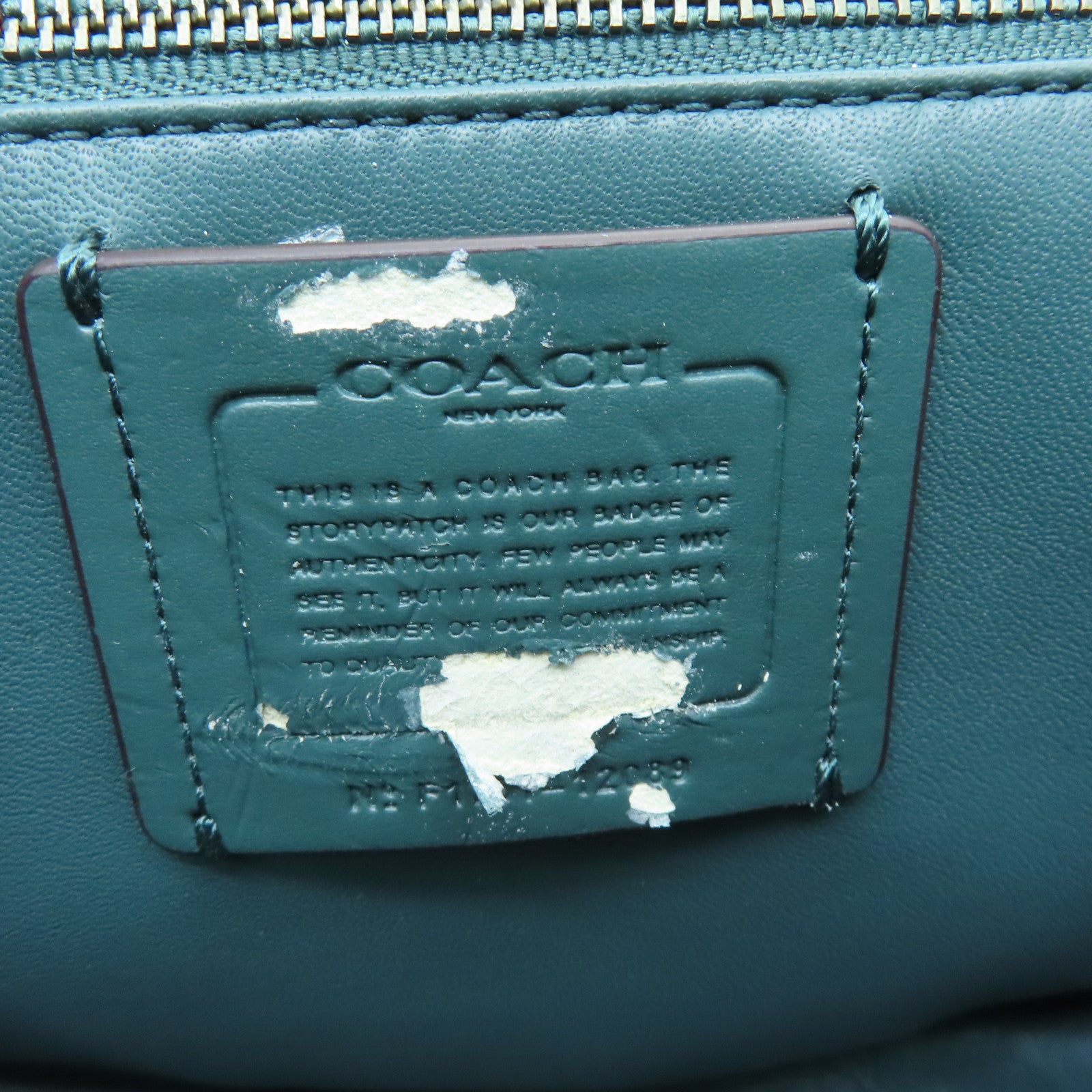 COACH Snakeskin/Cowhide Leather Shoulder Bag Green