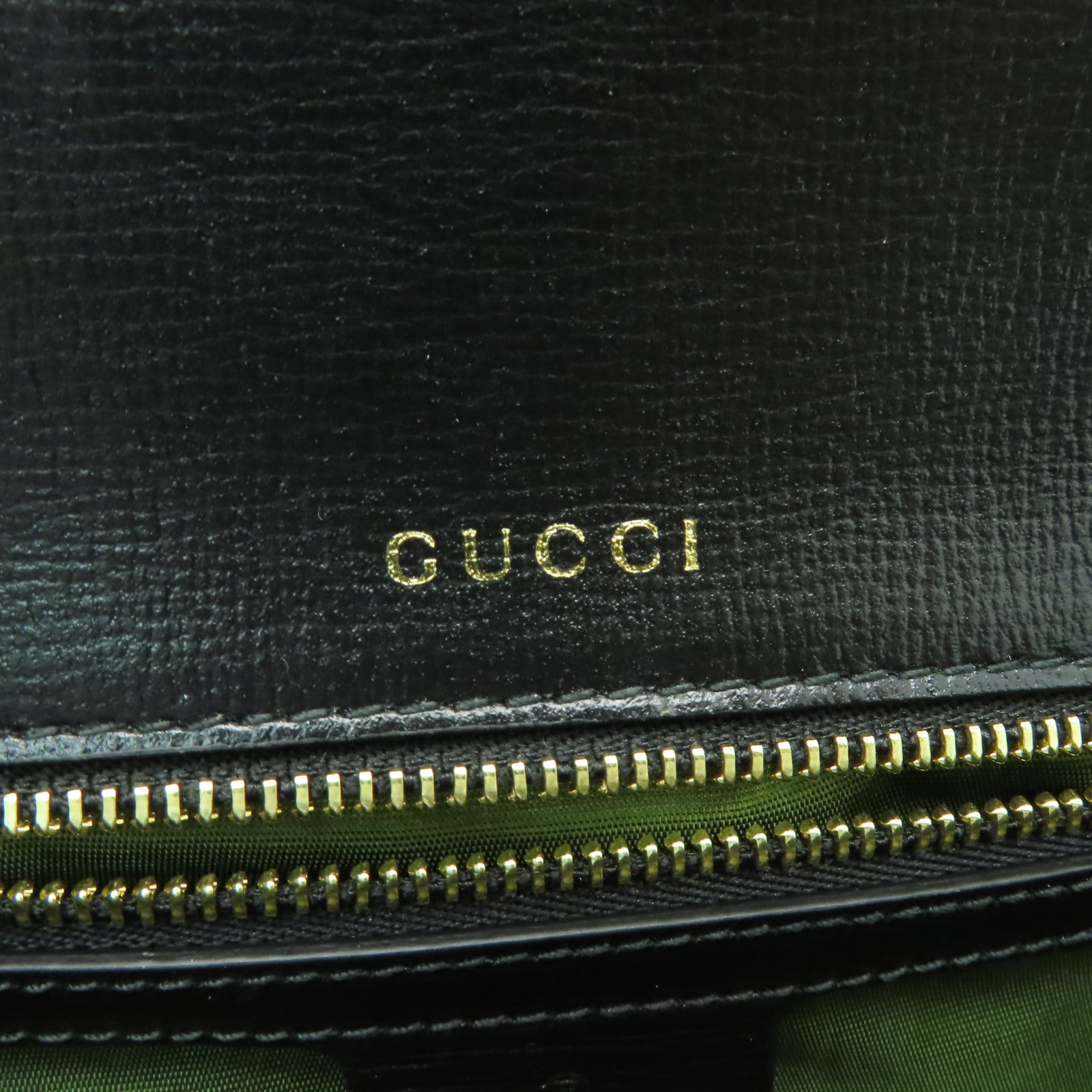 GUCCI 【激減優惠】牛皮皮革Shoulder Bag金扣肩背袋黒色