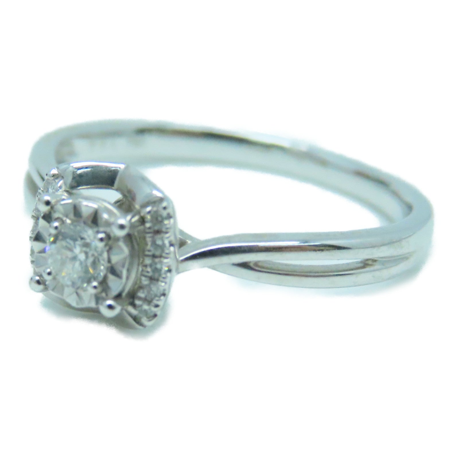 JEWELRY 18K白金Diamond Ring钻石戒指US#7