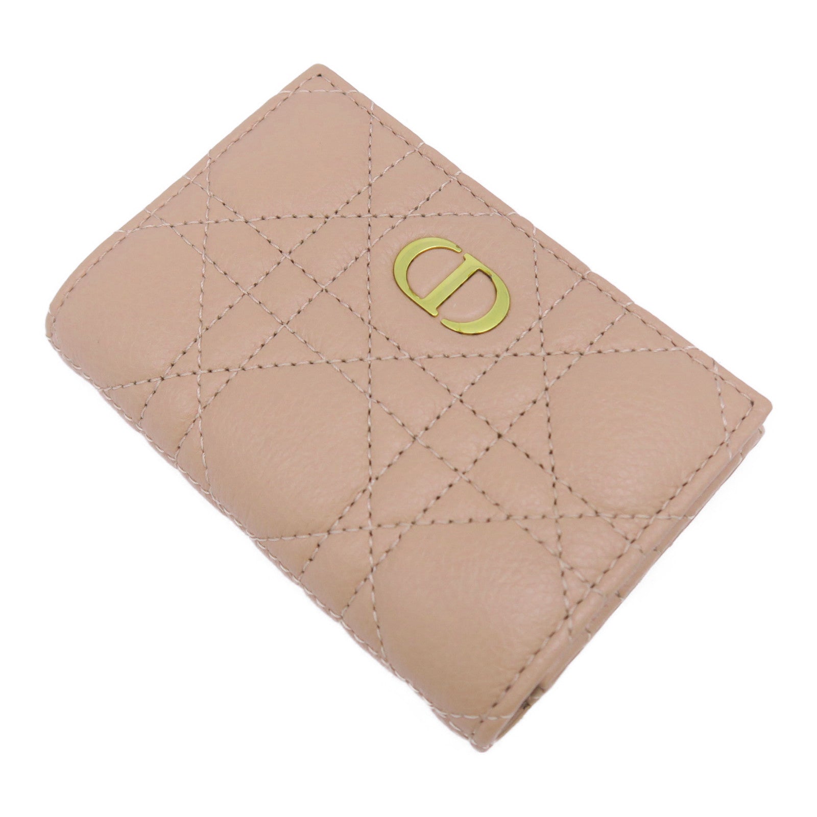 Dior 羊皮皮革Card Case金扣卡片套粉紅色