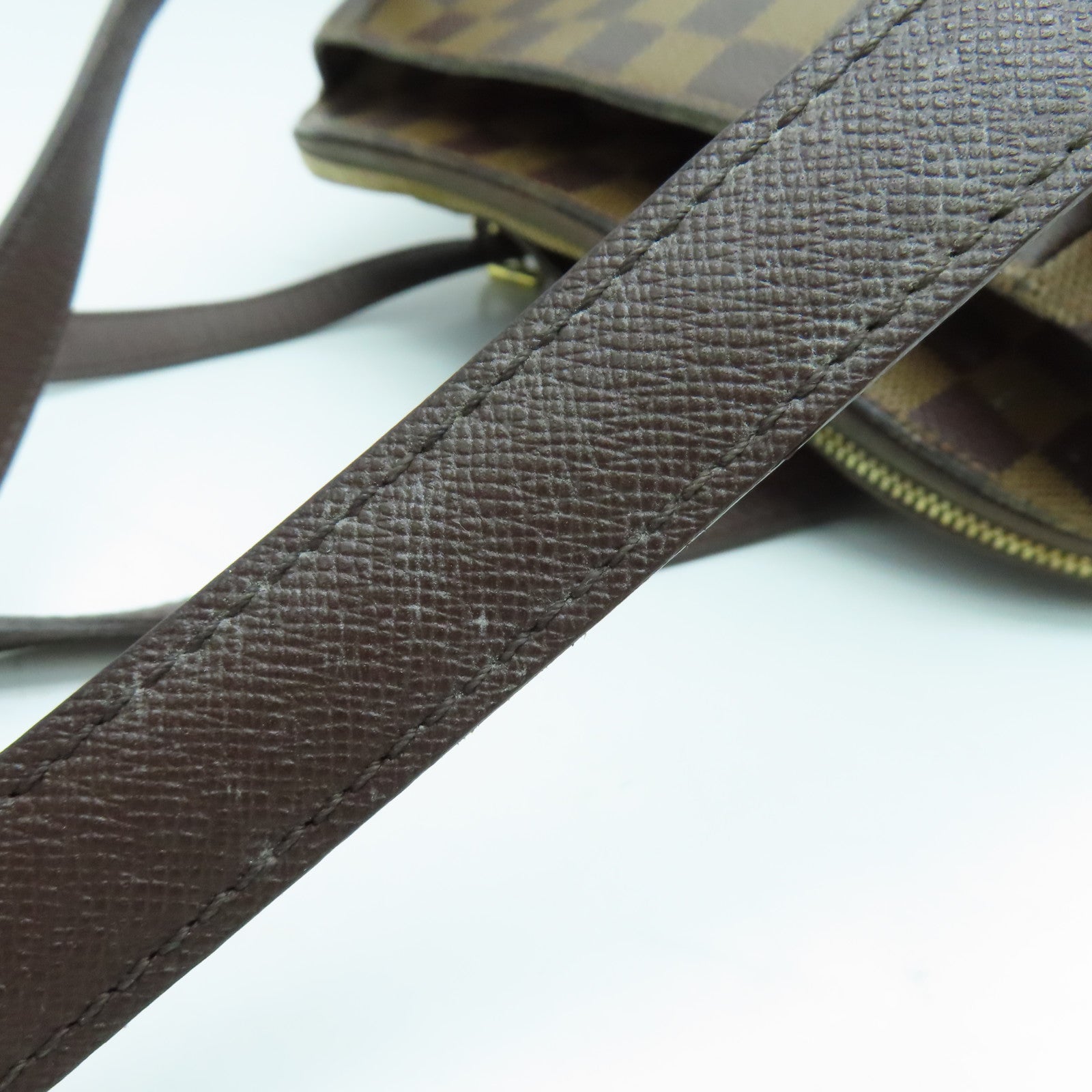 LOUIS VUITTON Damier Belem PM Hand Bag金扣手挽袋啡色